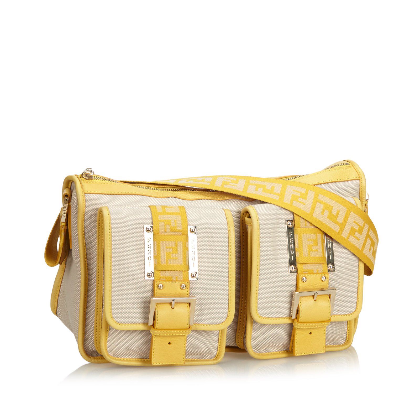 Fendi Clutch bag Beige Cloth ref.402505 - Joli Closet