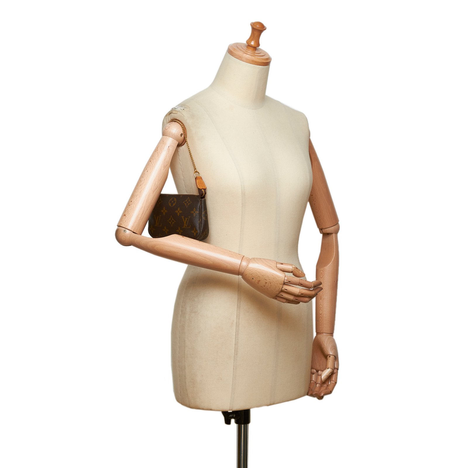 Louis Vuitton Monogram Mini Pochette Accessoires Brown Cloth ref.102296 -  Joli Closet