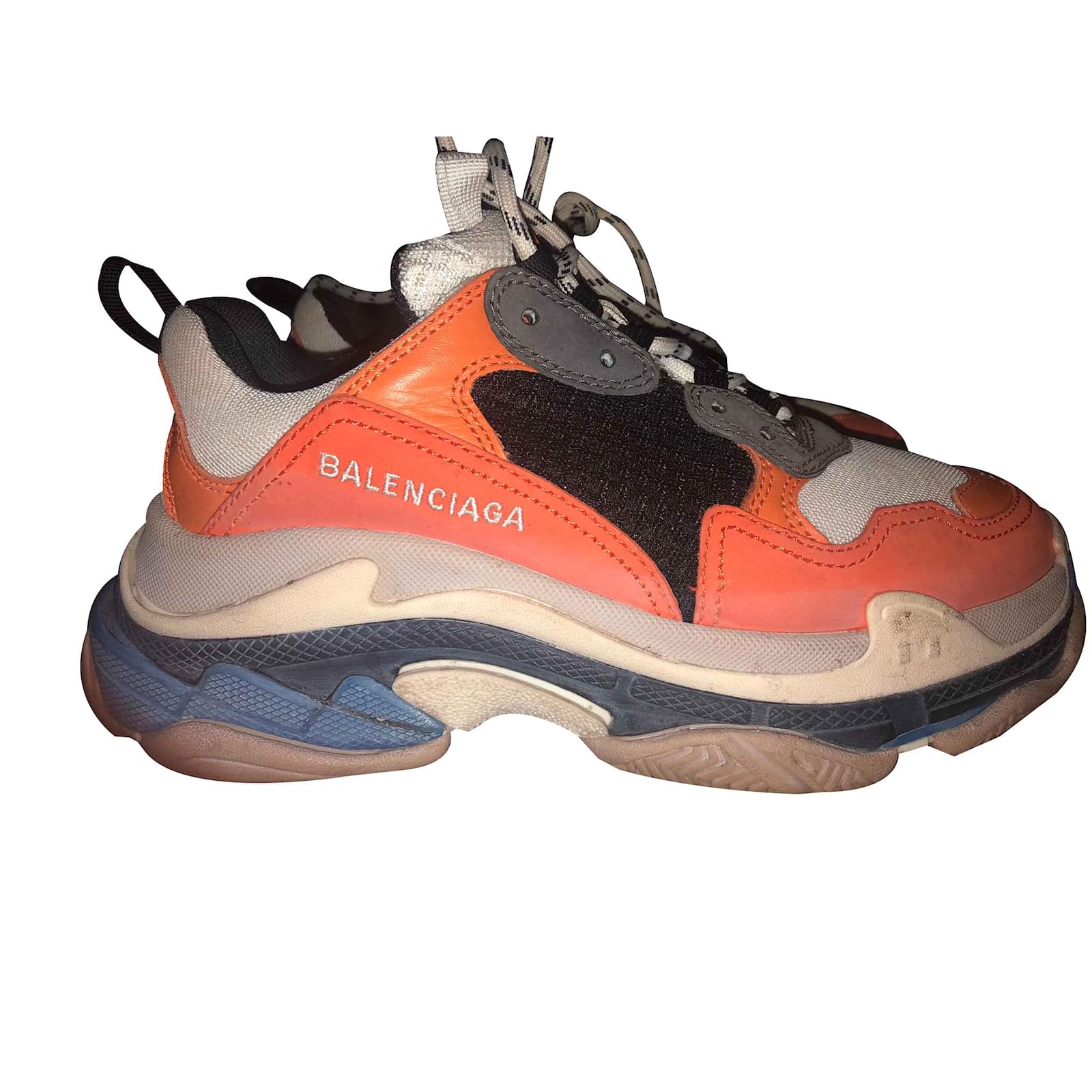 balenciaga triple s womens orange