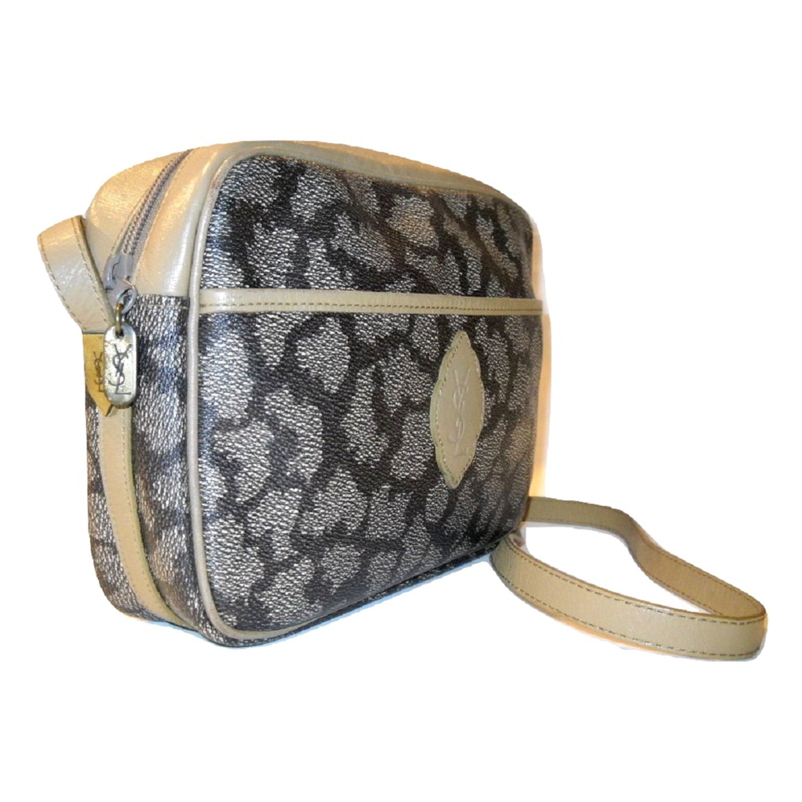 Yves Saint Laurent Vintage Giraffe Print Canvas Clutch Cosmetic Bag For  Sale at 1stDibs