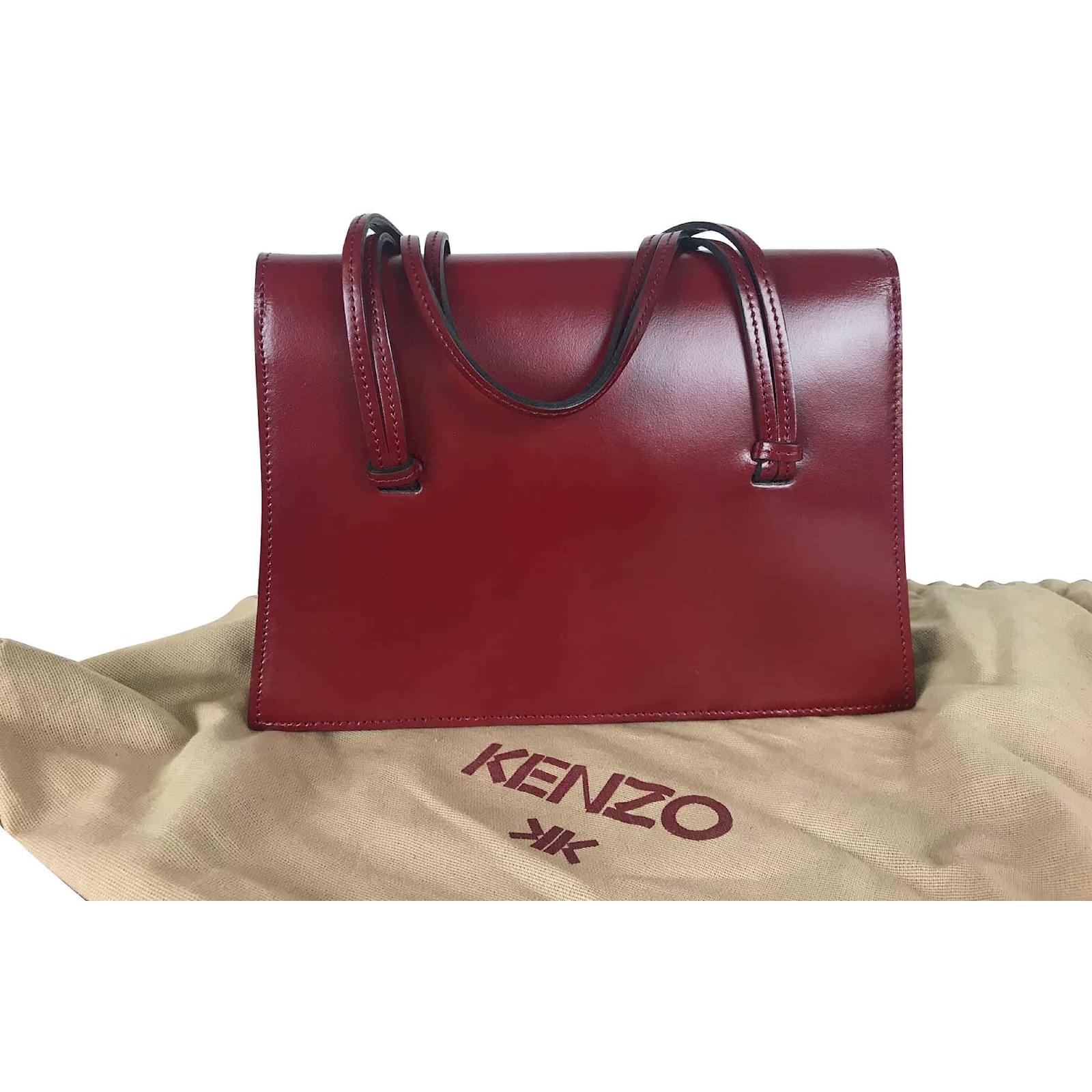Sac Kenzo Cuir Rouge ref.102754 Joli Closet