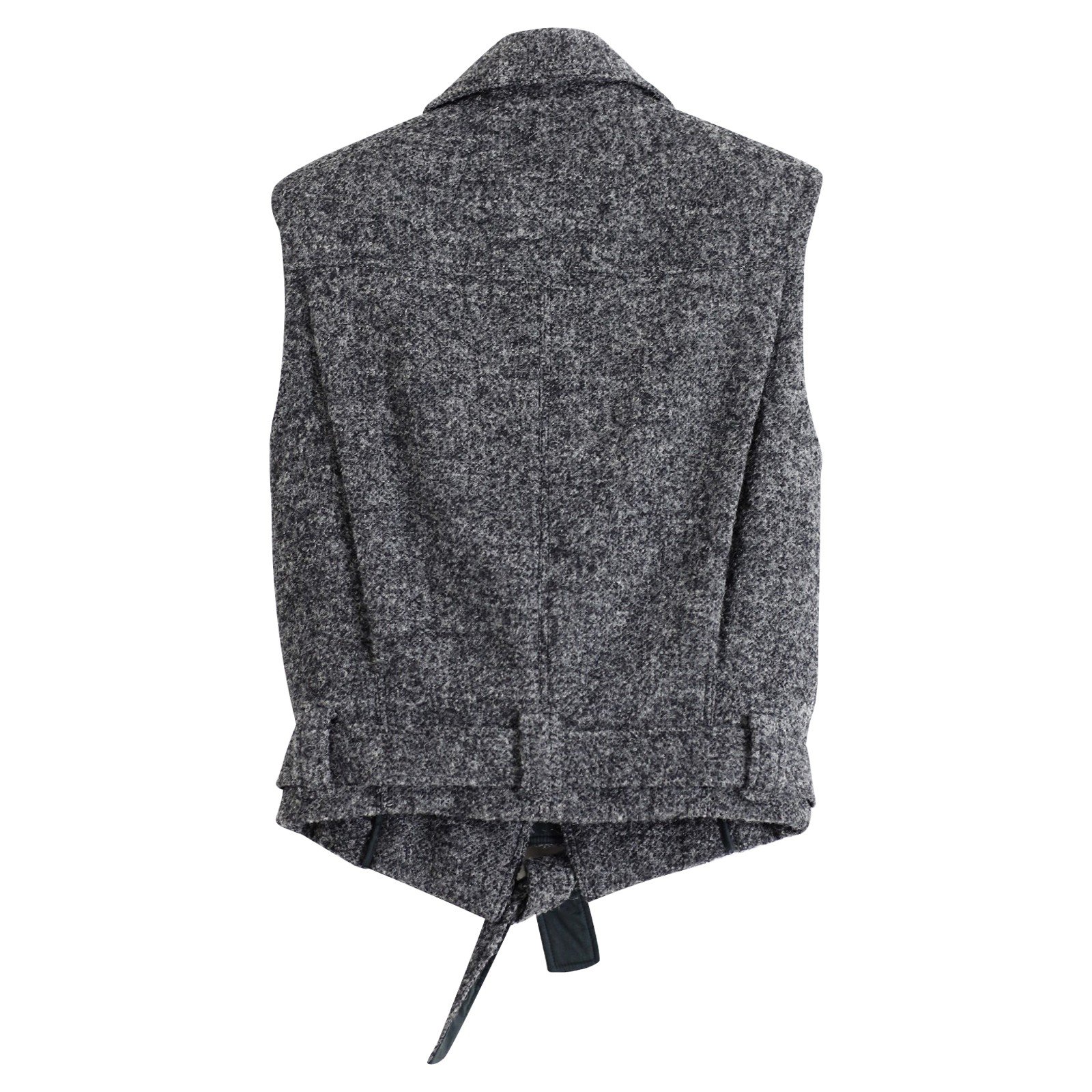 Isabel Marant 'Estelle' biker gilet Grey Polyester Wool Polyamide ref ...