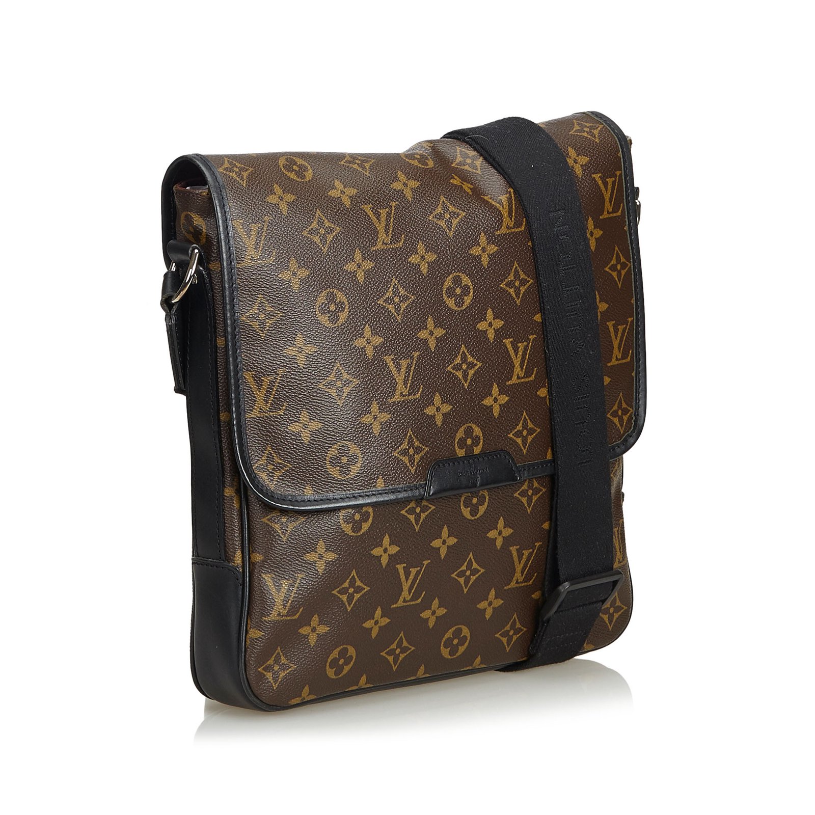 Louis Vuitton Monogram Macassar Bass MM Brown Dark brown Leather Cloth  ref.103096 - Joli Closet