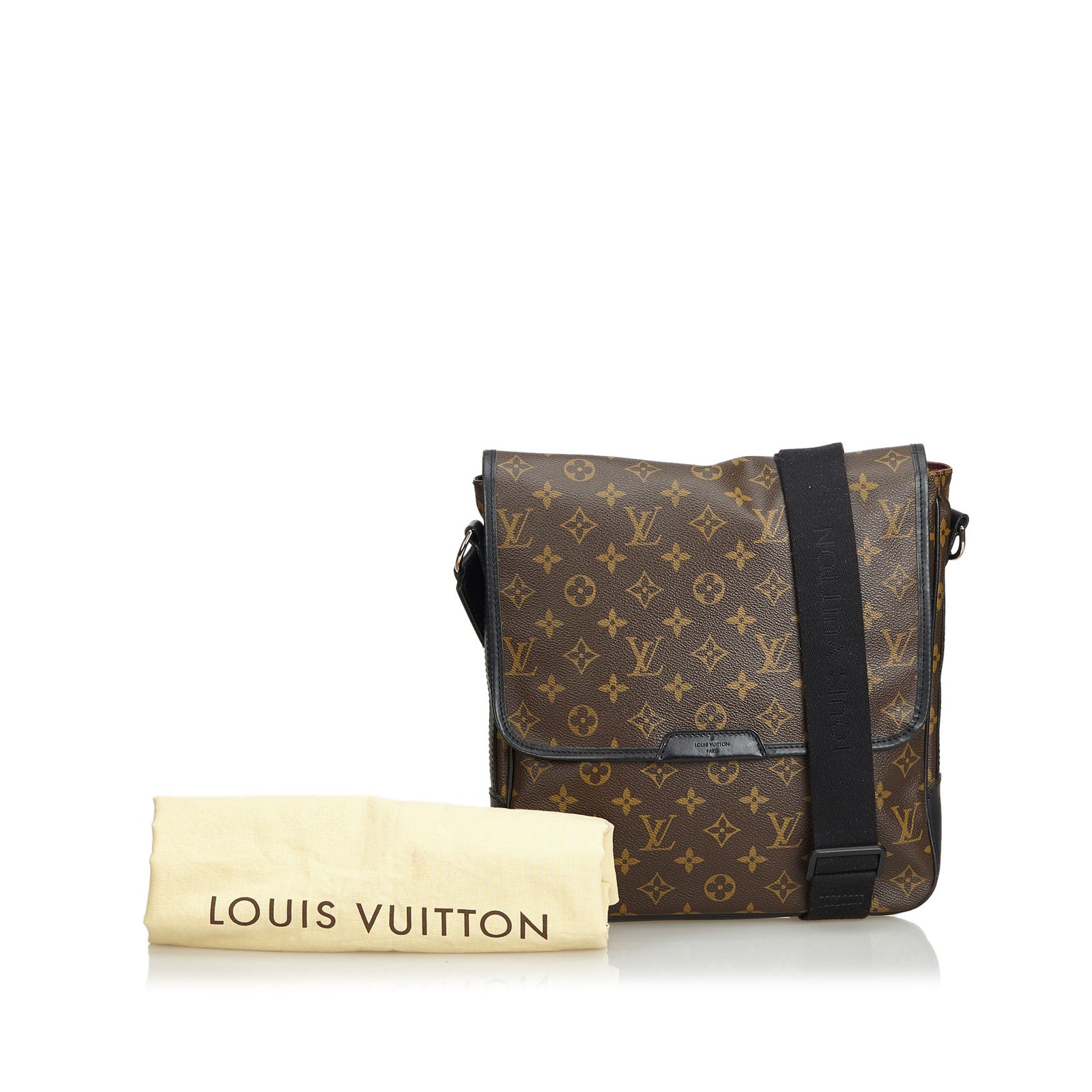 Louis Vuitton Monogram Macassar Bass MM Brown Dark brown Leather Cloth  ref.103096 - Joli Closet