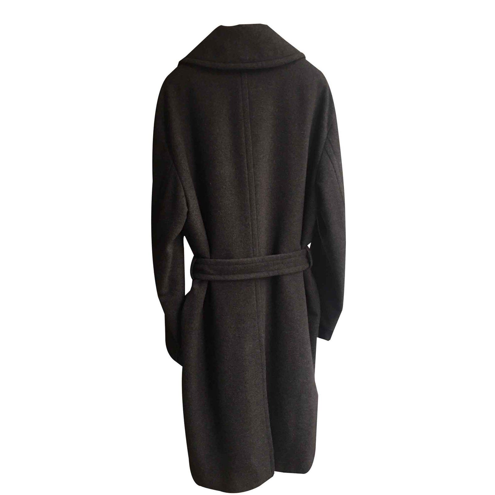 Manteaux homme Hermès Sublime manteau Hermès Couture laine Manteaux homme Hermès Caban Laine Noir ref.49659 Joli Closet