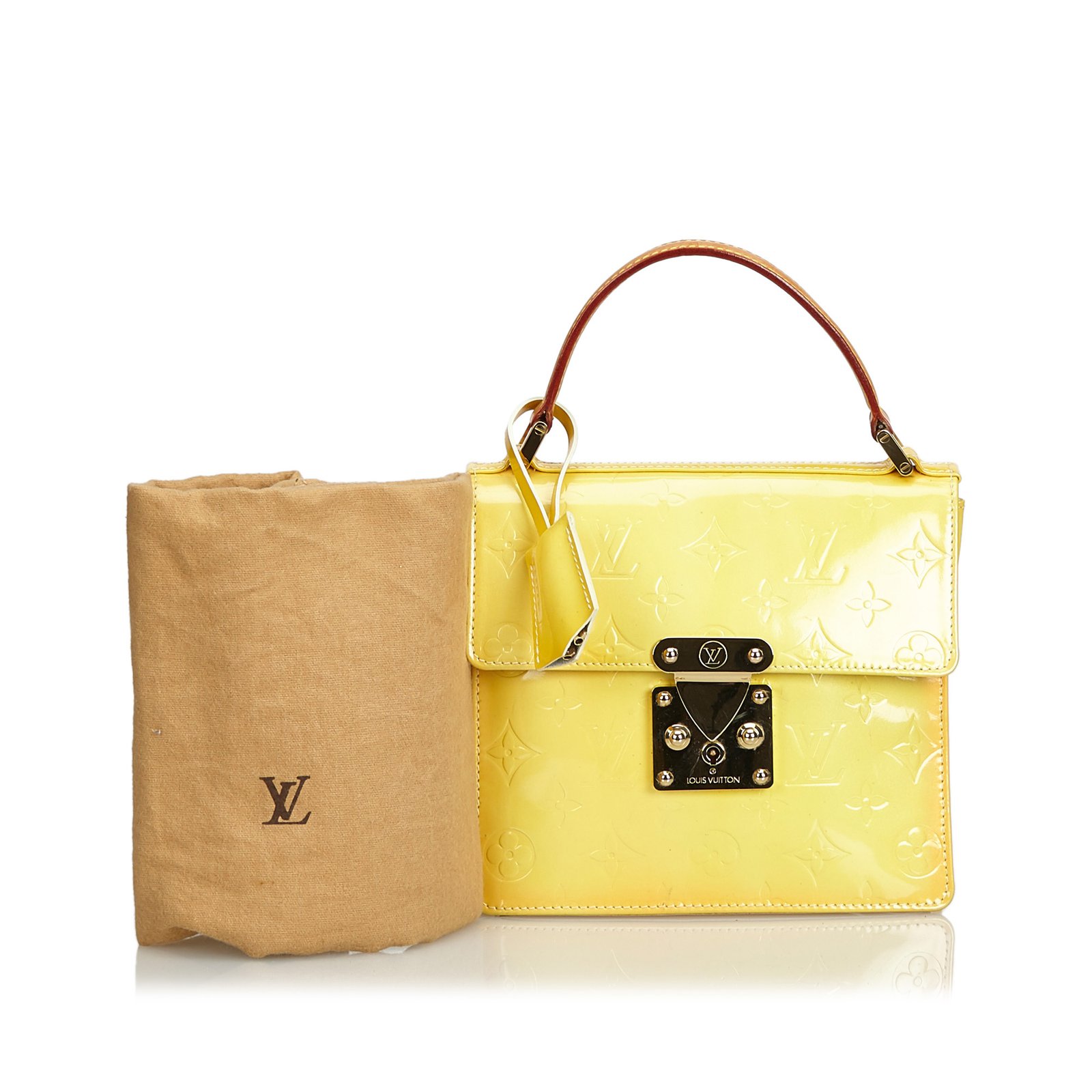 Louis Vuitton Vernis Spring Street Yellow Leather Patent leather ref.103528  - Joli Closet