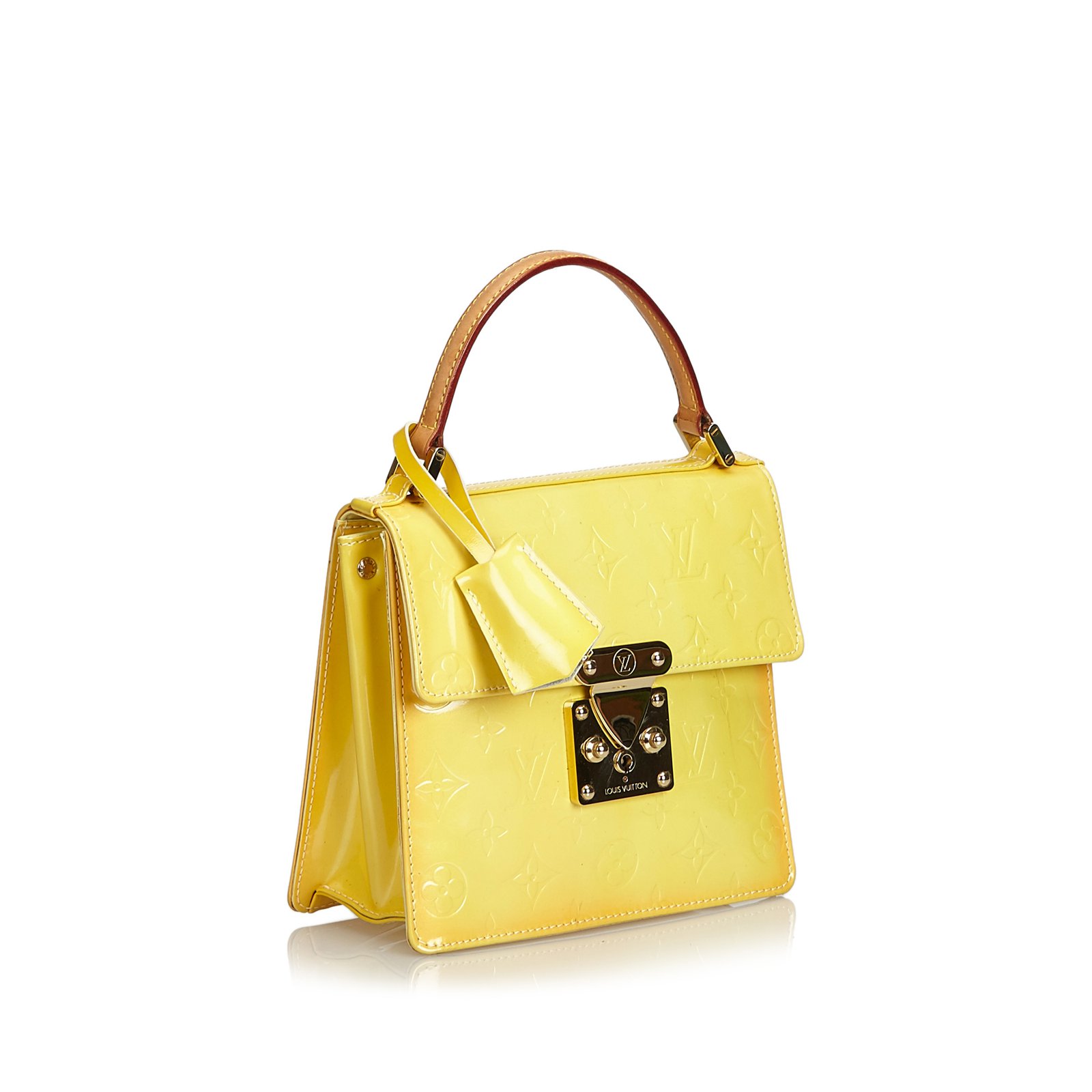 Spring street patent leather crossbody bag Louis Vuitton Yellow in Patent  leather - 24618045