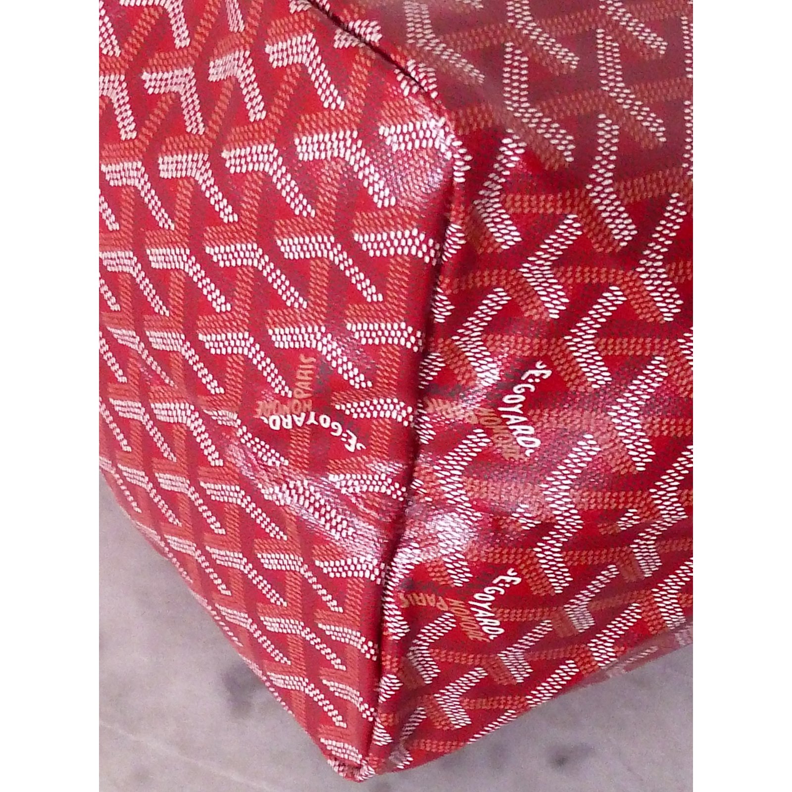 Goyard Red Goyardine Boeing 30 Toiletry bag Cloth Cloth ref.979999 - Joli  Closet