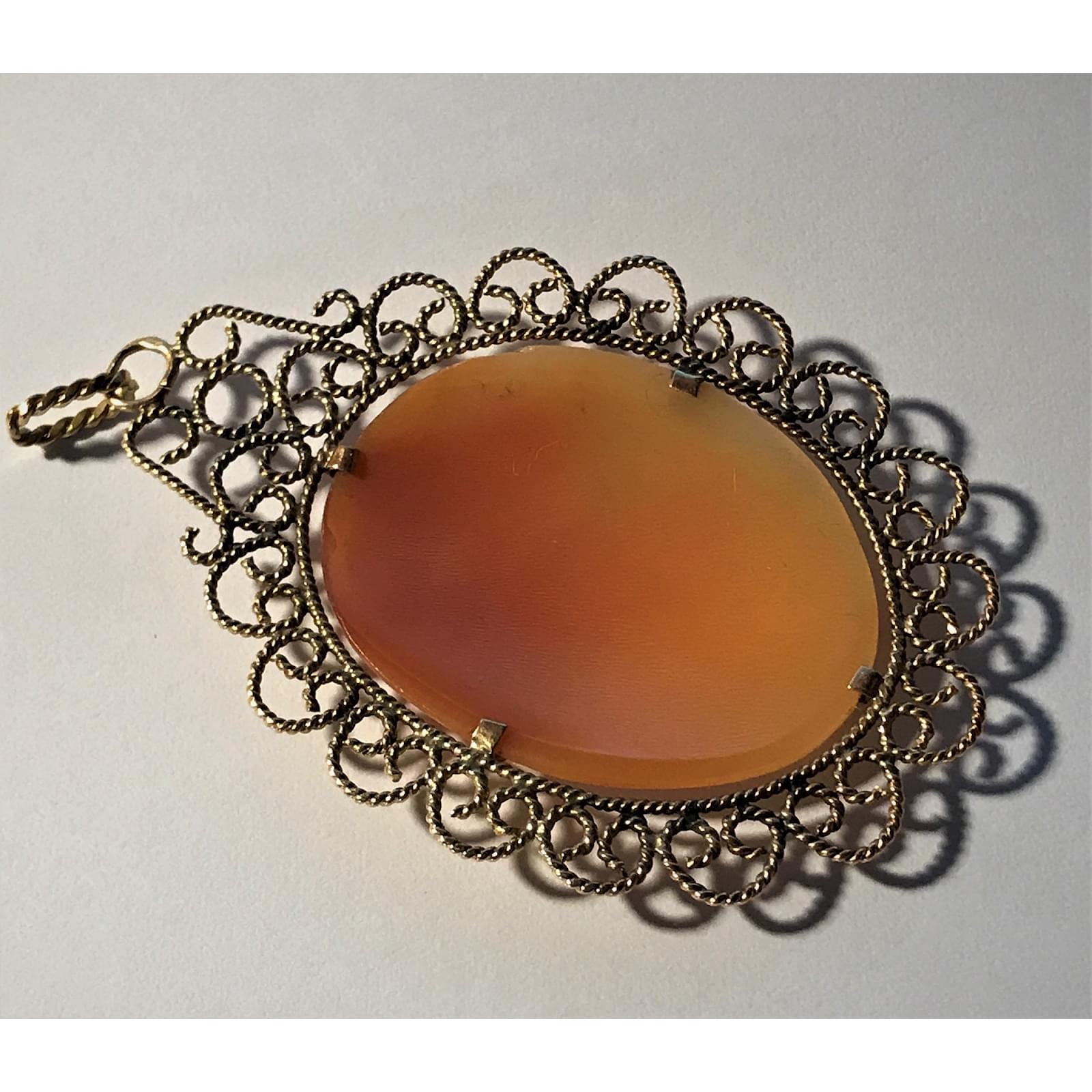Grand Pendentif Porte-photos Ancien 1920/30 En Alpacca Avec émail Rose + Chaîne Argent