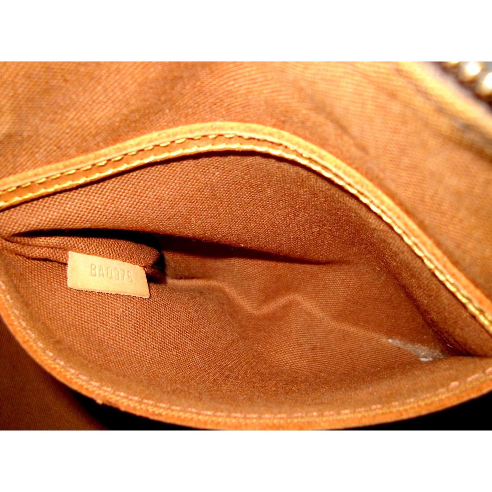LOUIS VUITTON vintage bag Alma monogram Brown Orange Leather Synthetic  Cloth ref.104358 - Joli Closet