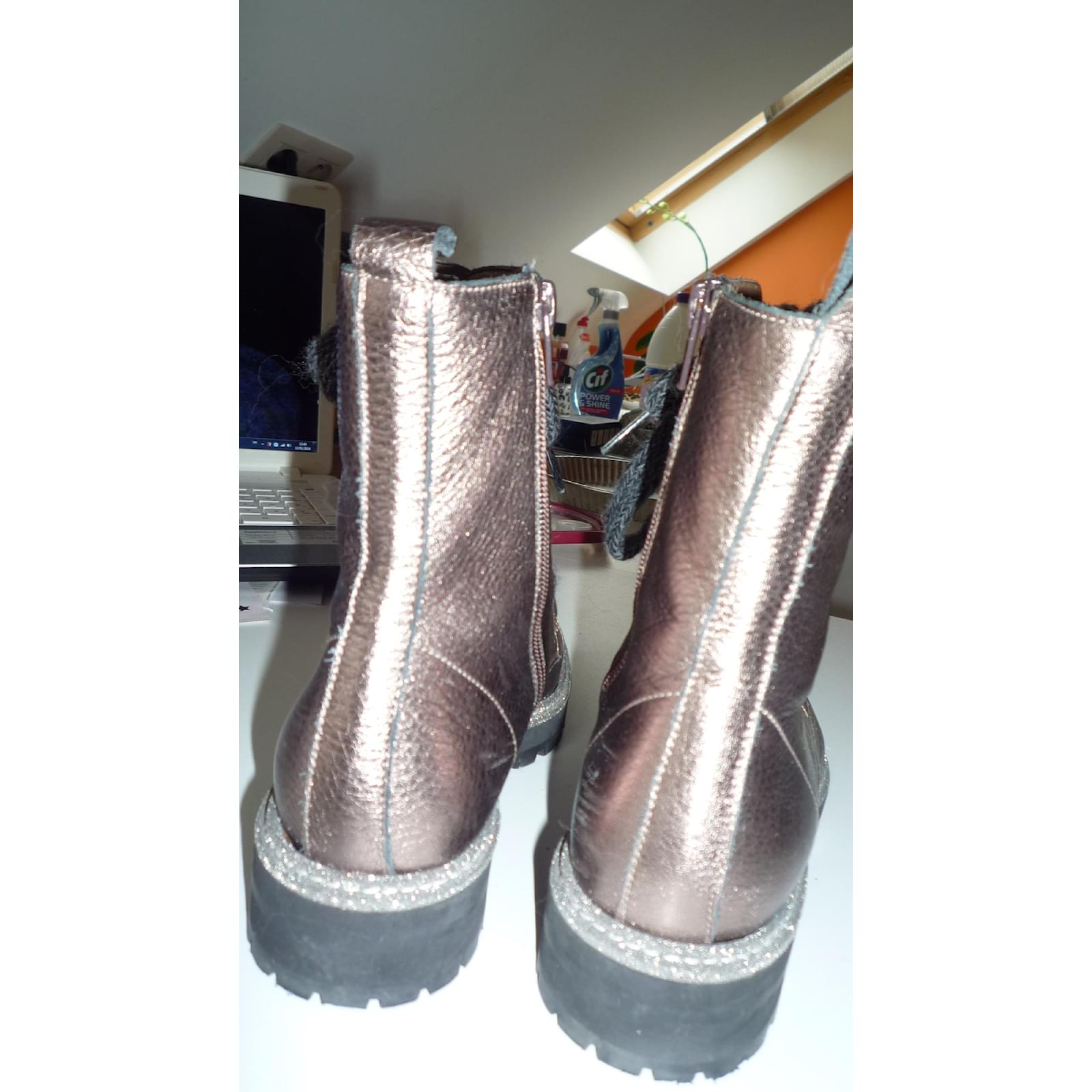 Autre Marque bota PERTINI Bronce Cuero Joli Closet