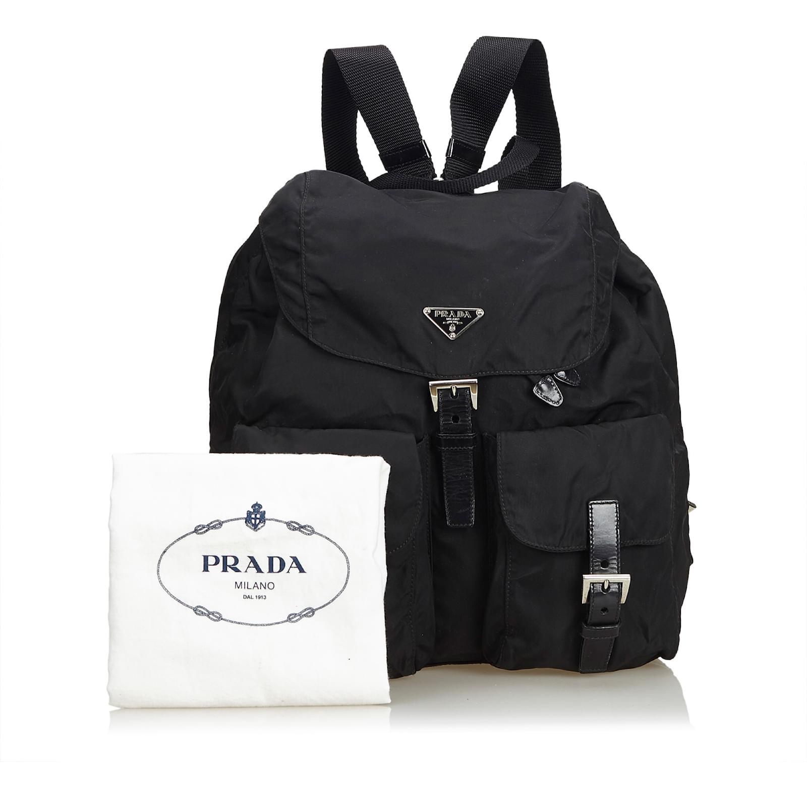 prada nylon backpack large