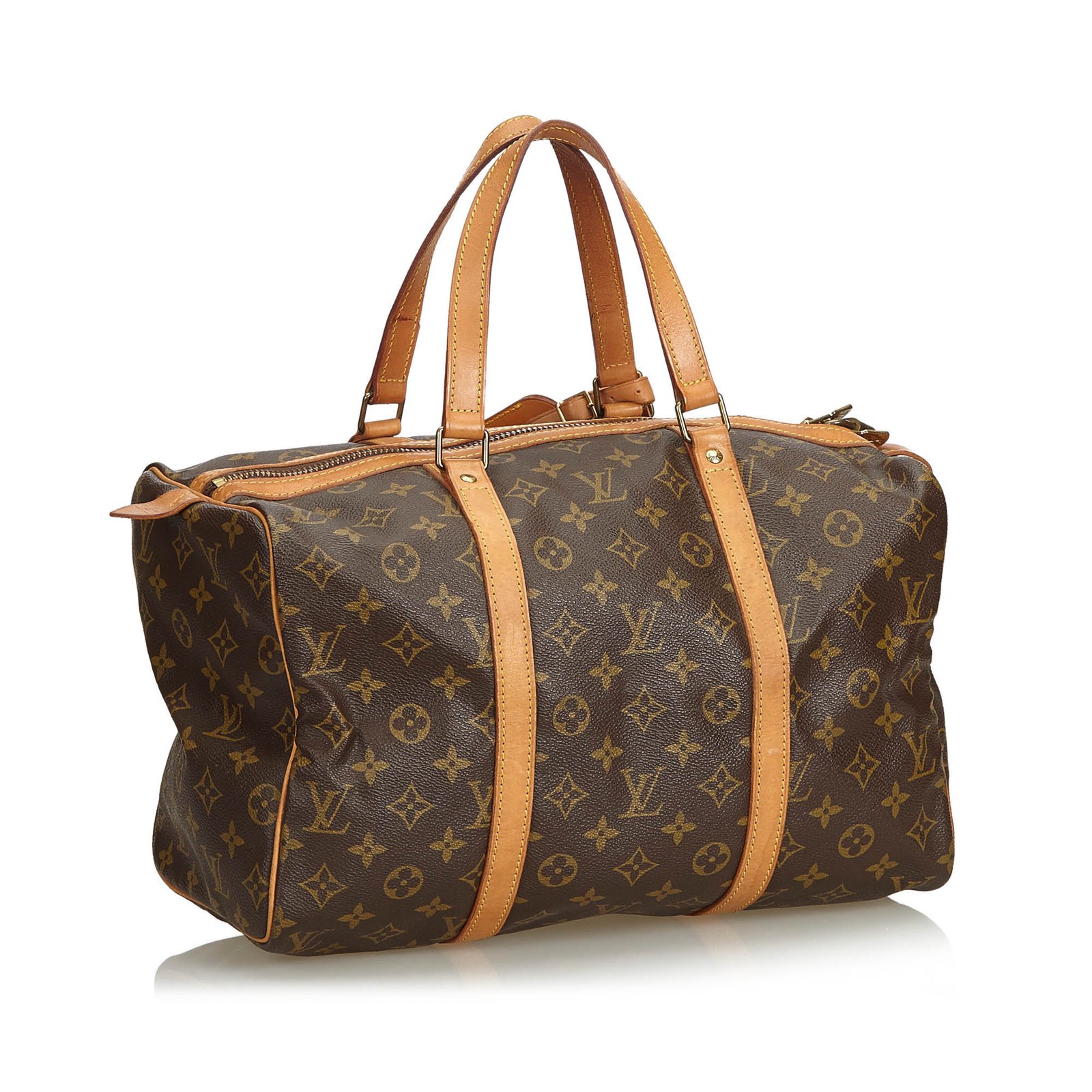 Louis Vuitton Monogram Sac Souple 35 Brown Leather Cloth ref.104913 - Joli  Closet