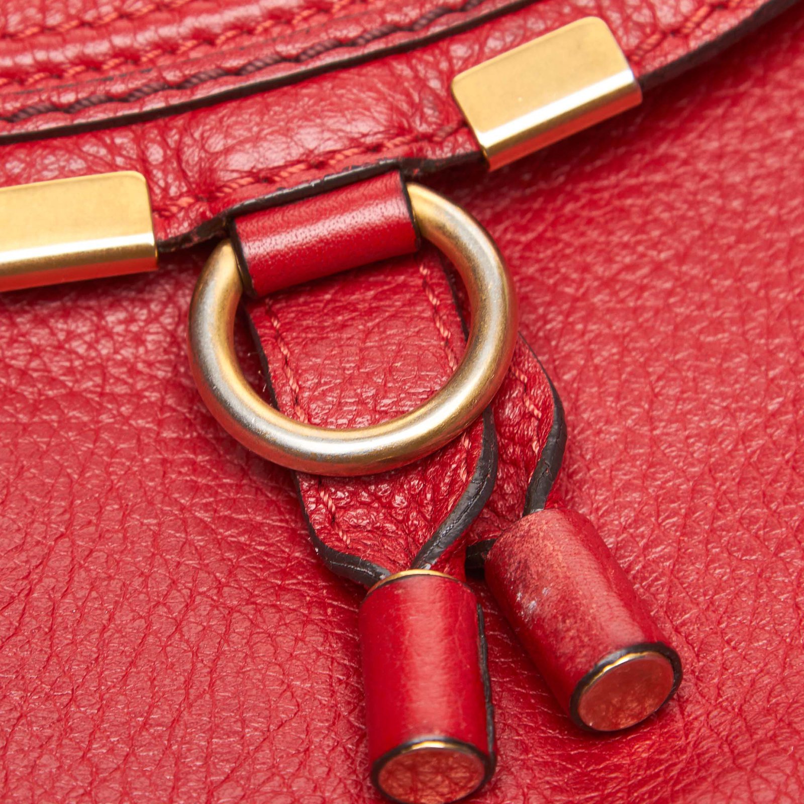 Chloé Small Leather Marcie Crossbody Bag Red ref.104927 - Joli Closet