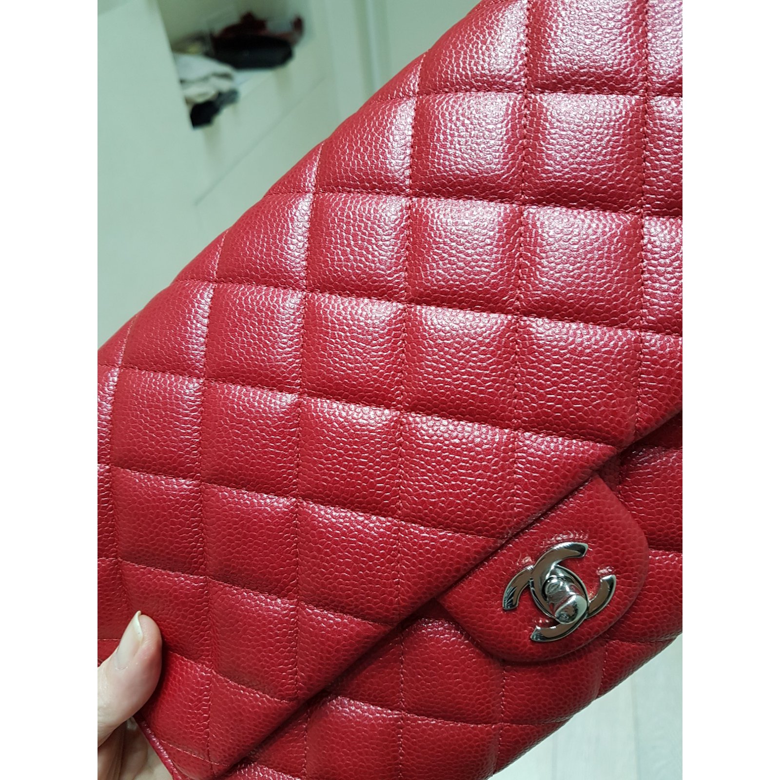 Chanel Tasche Rot Leder ref.105054 - Joli Closet