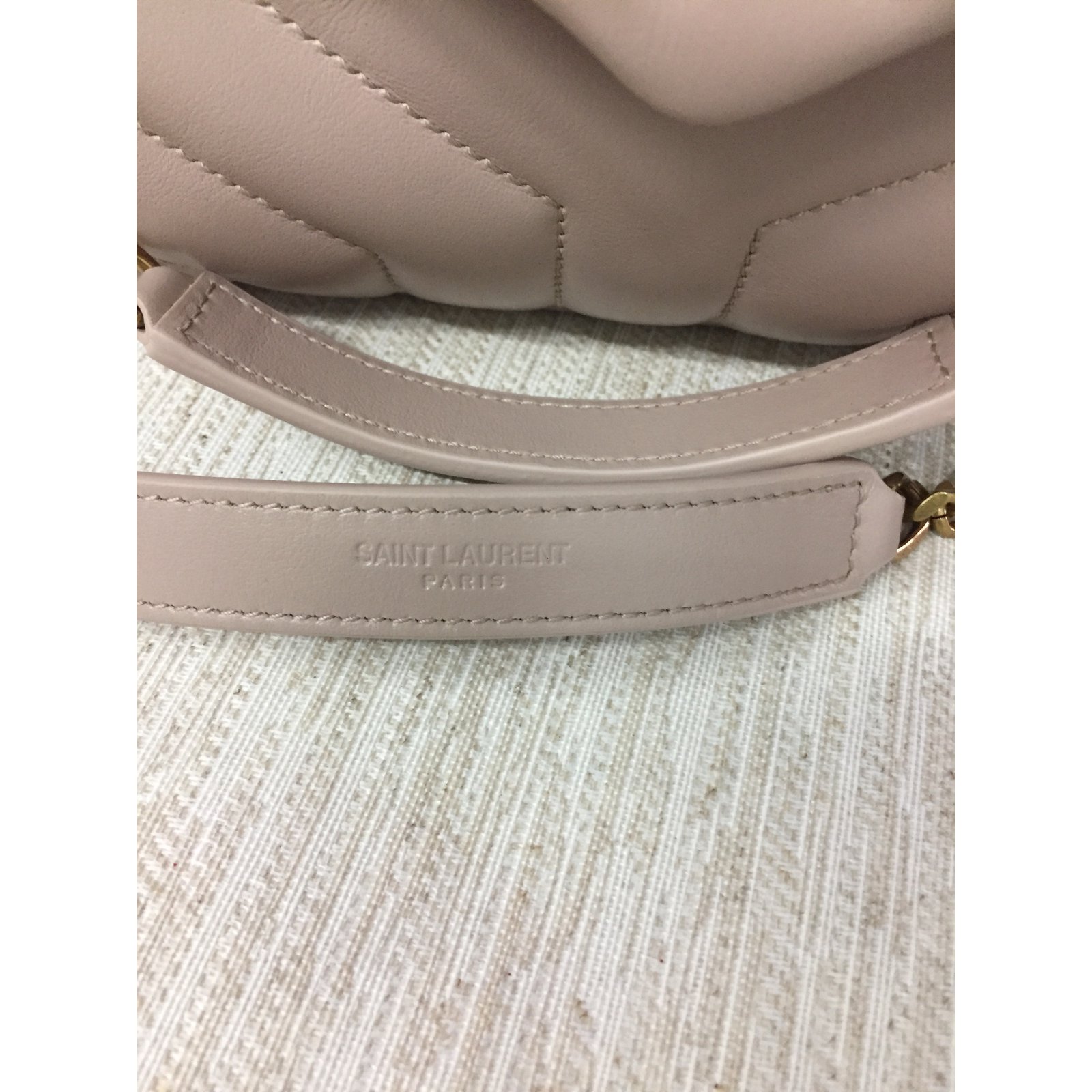 Saint Laurent LouLou small Beige Leather ref.105230 - Joli Closet