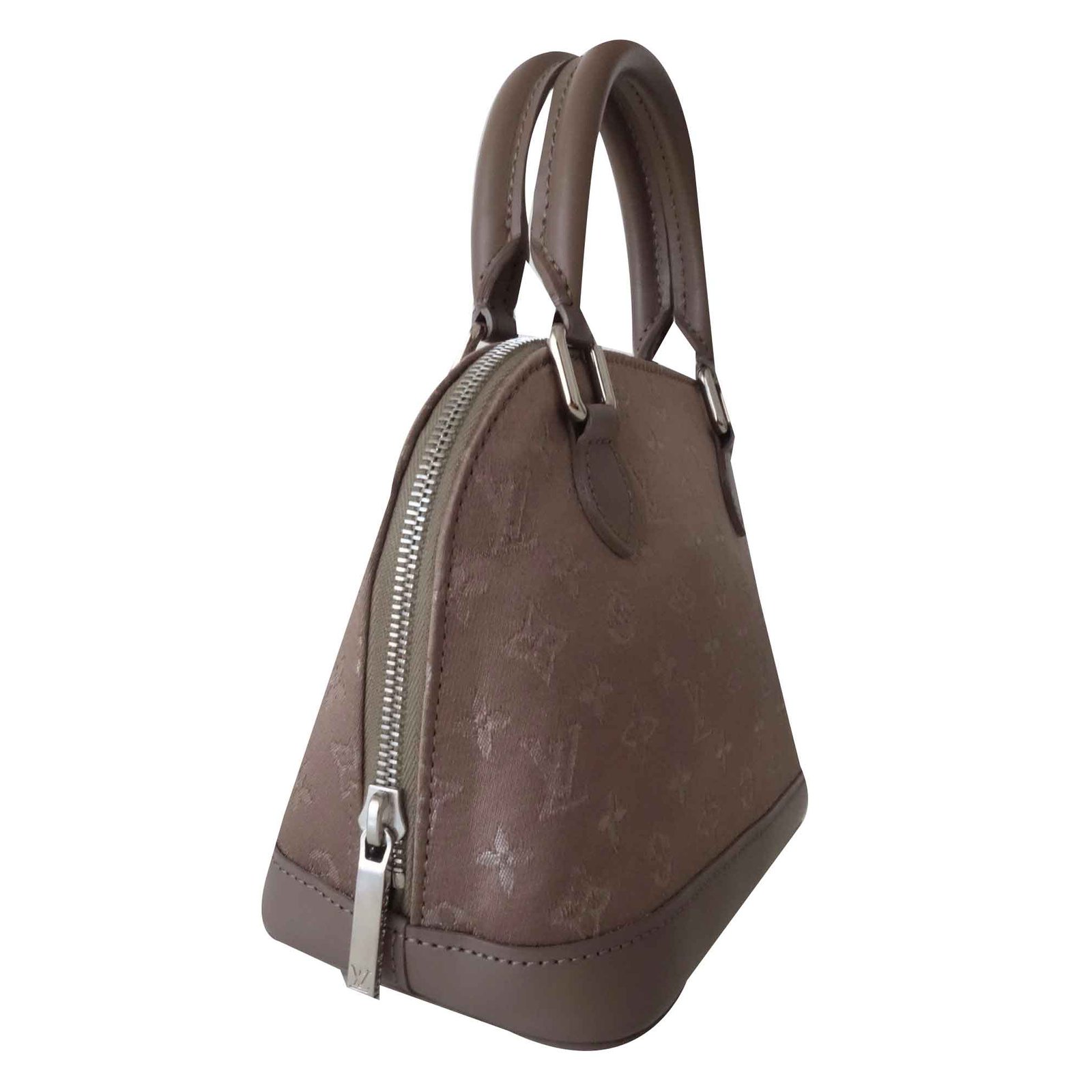 Louis Vuitton ALMA VUITTON MICRO BAG Taupe Leather Silk ref.105240 - Joli  Closet