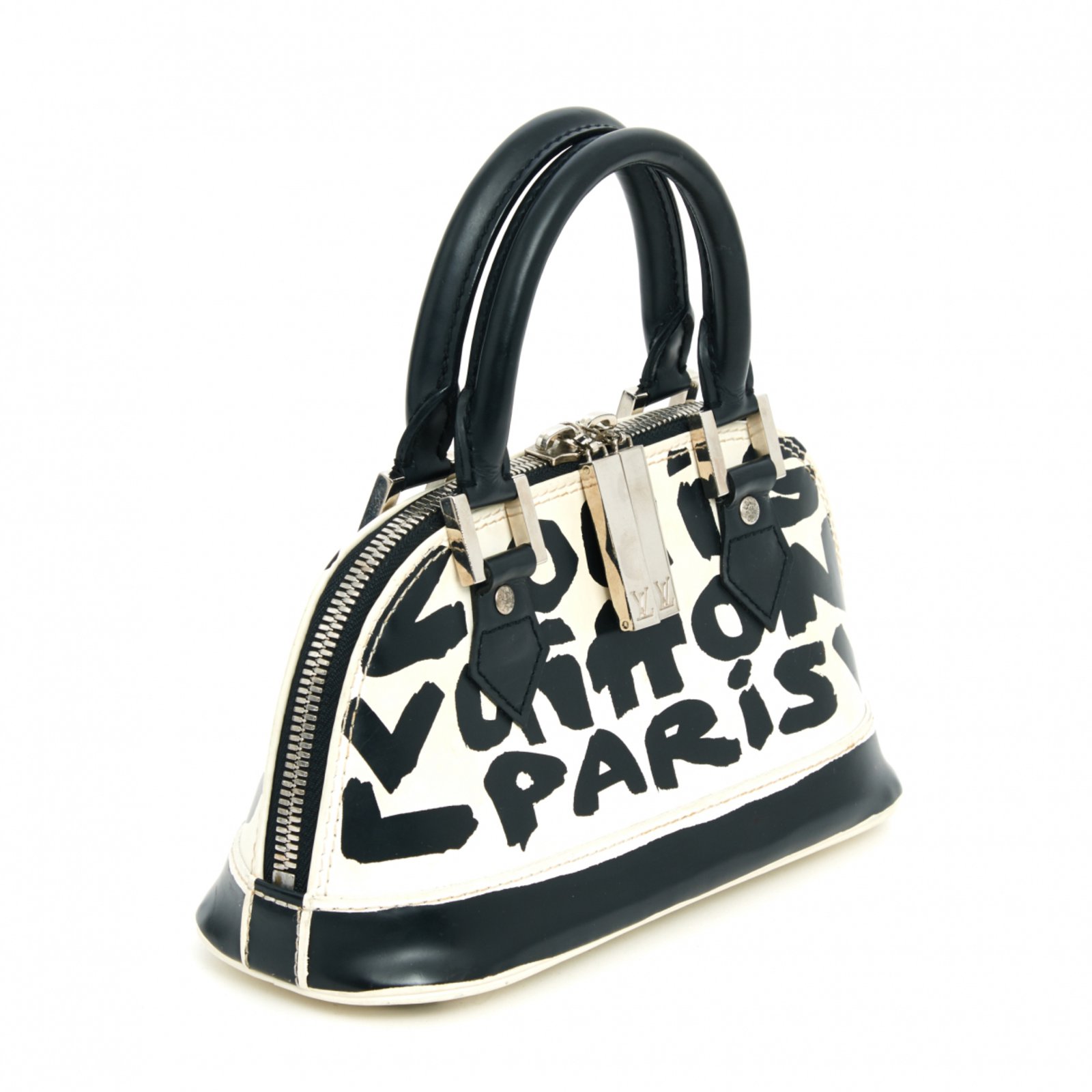 Louis Vuitton Sprouse Black White Graffiti Alma PM Handbag