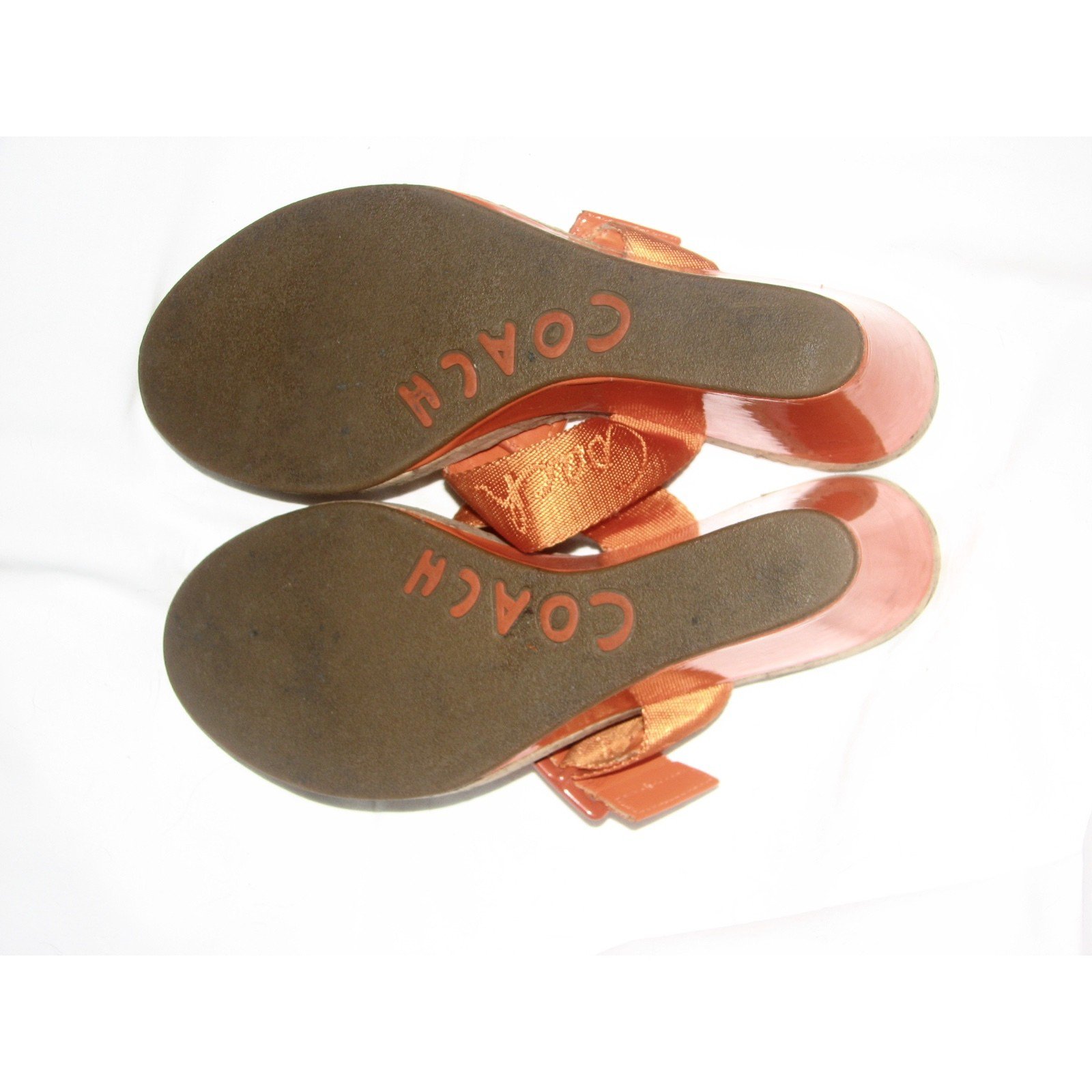 Coach Wedge sandals Orange Cloth  - Joli Closet