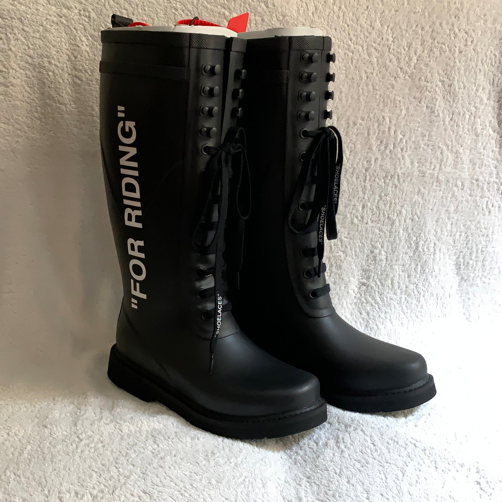 for riding boots off white