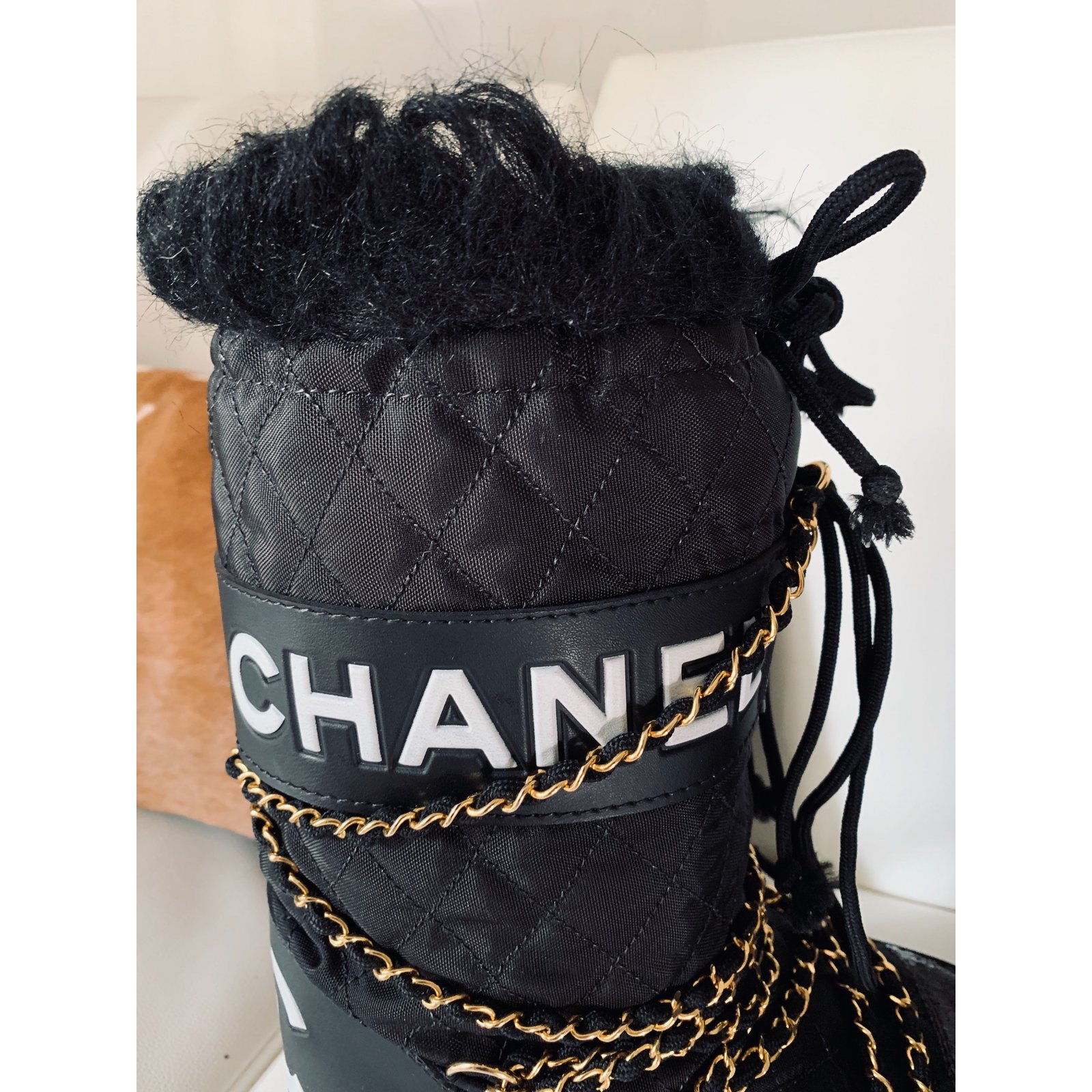 Chanel Boots Black Cloth ref.99975 - Joli Closet