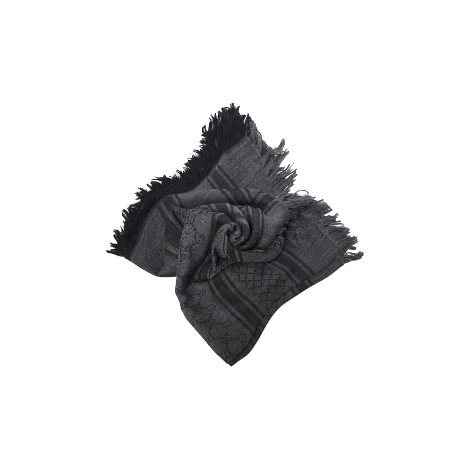 Gucci Monogram stole Black Wool ref.101001 - Joli Closet