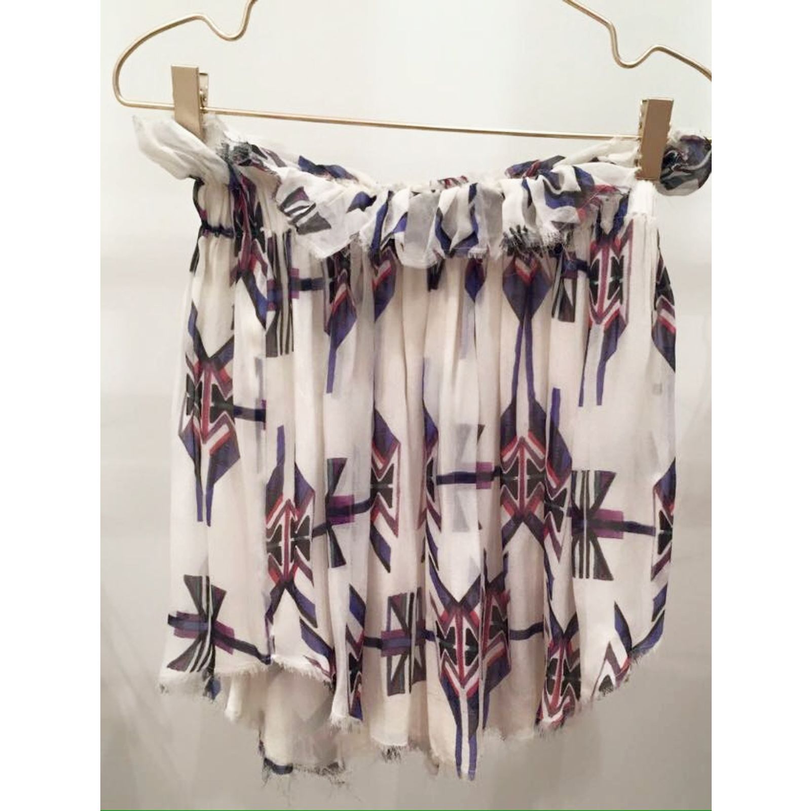 Robe Tunique Isabel Marant Navajo En Soie 100% - Taille Grande, Couleur Bleue, Occasion Très Bon état