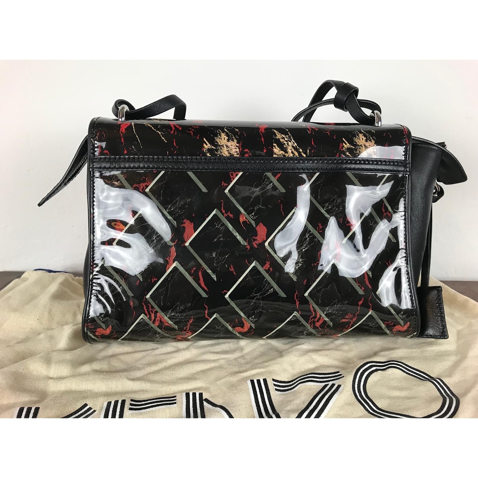 Sac Kenzo Cuir Noir ref.105740 Joli Closet