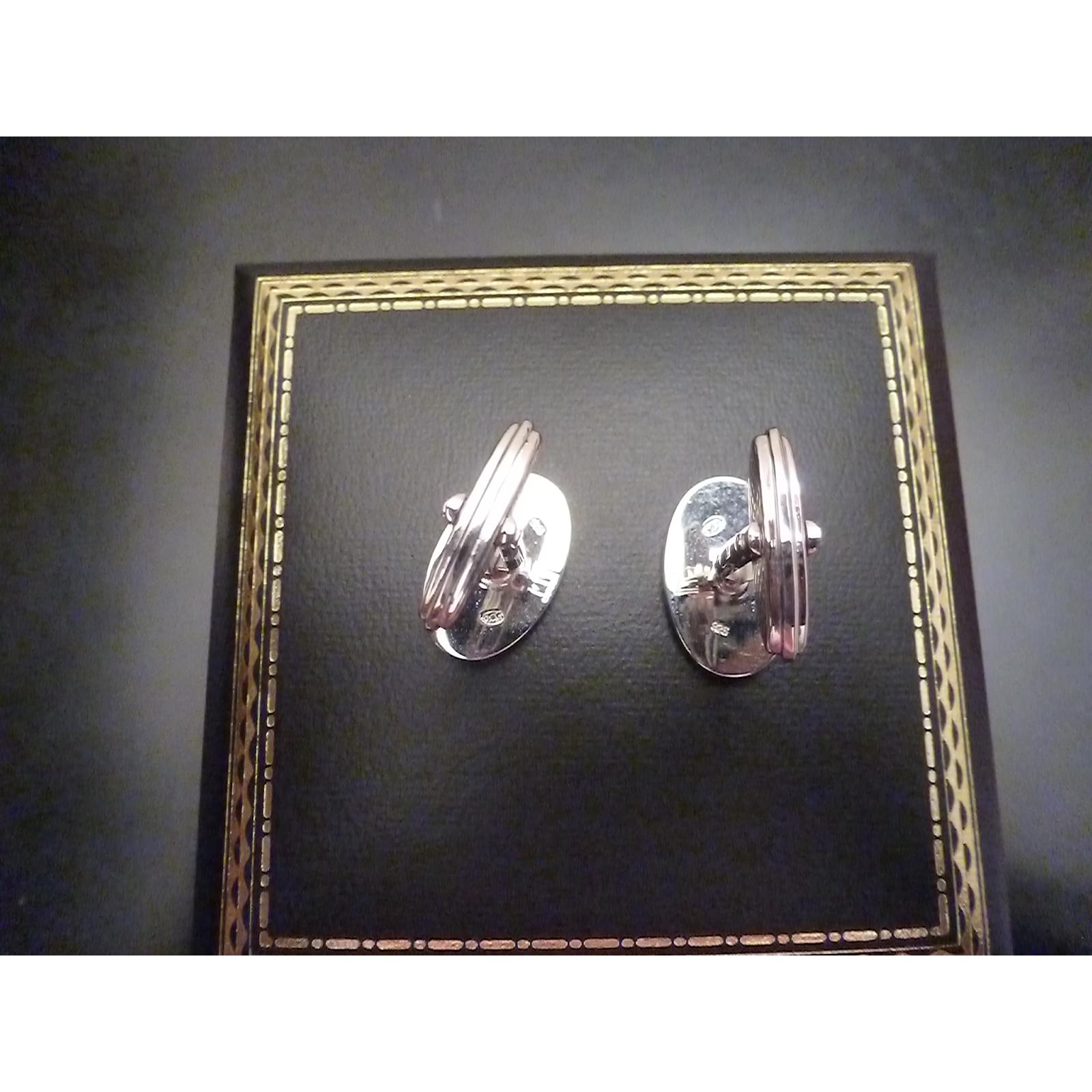 Alfred Dunhill Cufflinks Silver ref.105929 - Joli Closet
