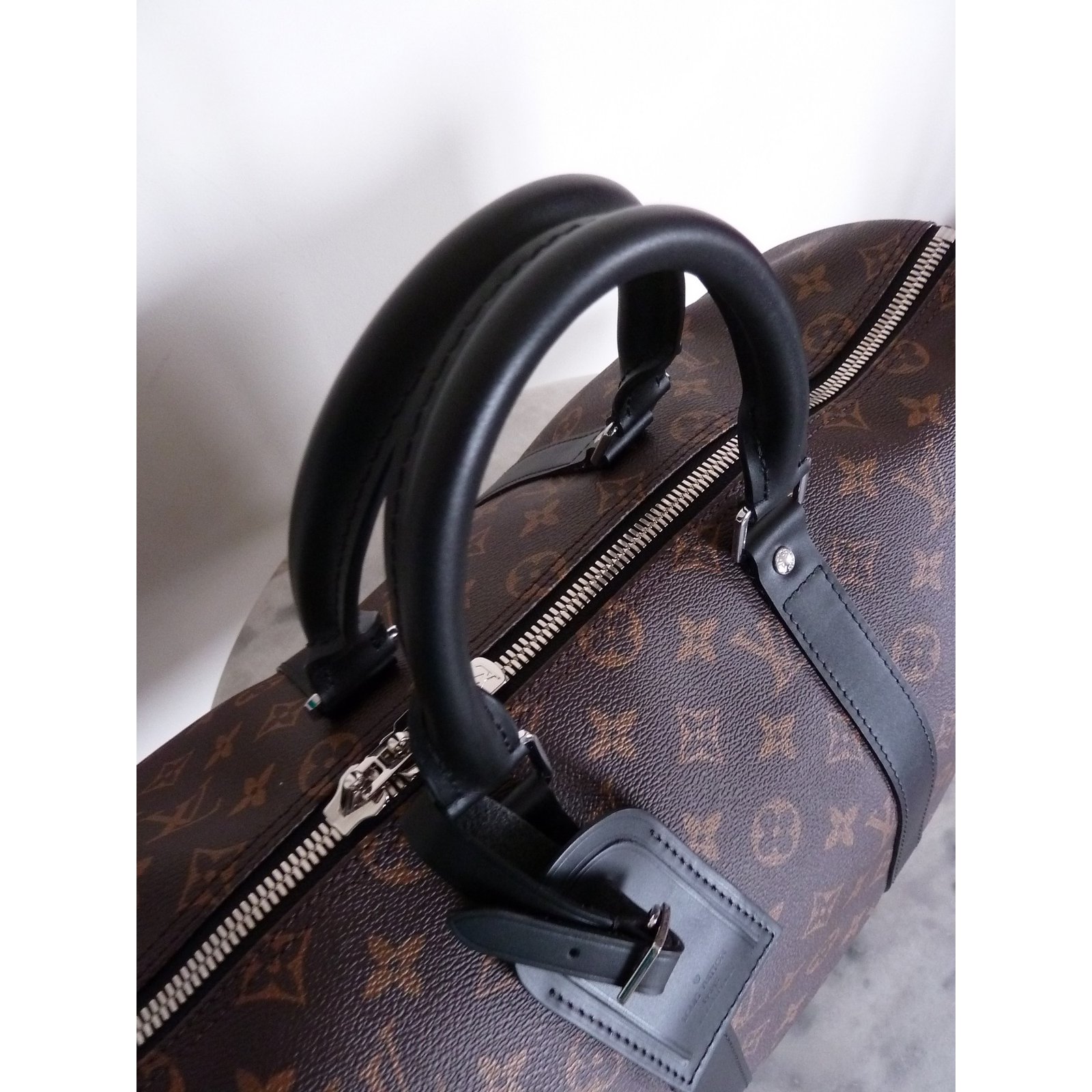 Louis Vuitton Keepall 45 MACASSAR BANDOULIERE Brown Cloth ref.105951 - Joli  Closet