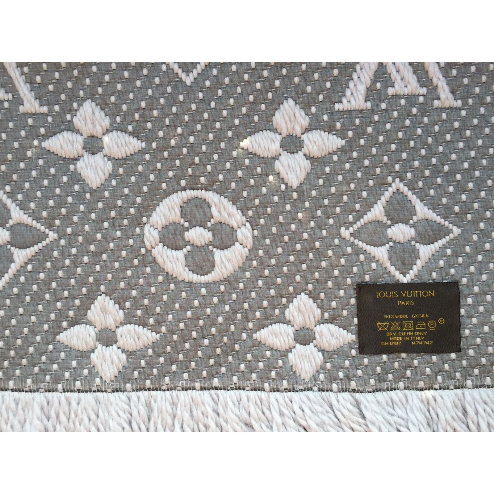 Louis Vuitton LOGOMANIA SCARF Grey Wool ref.106167 - Joli Closet