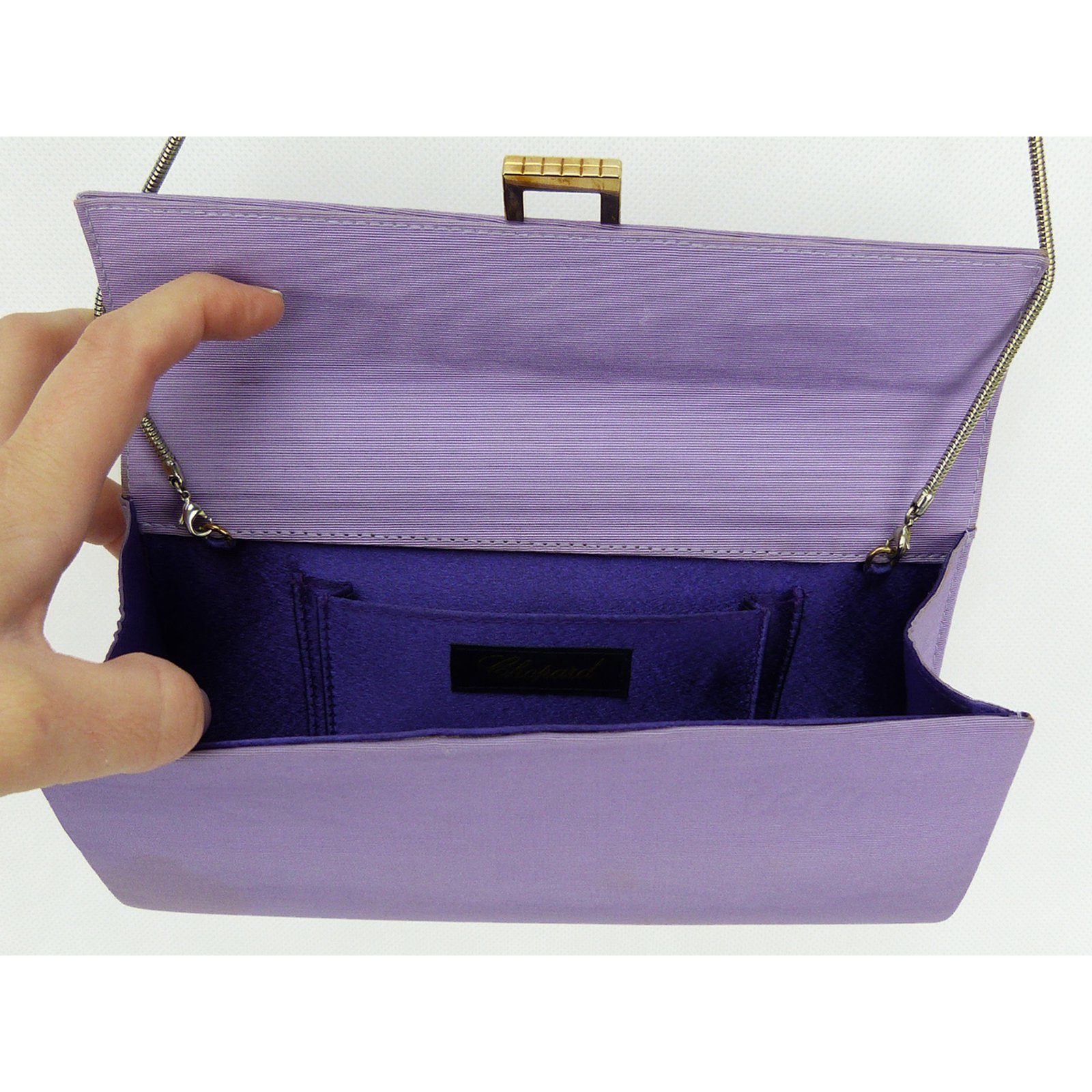 Chopard Sac de soir e Satin Violet ref.106284 Joli Closet