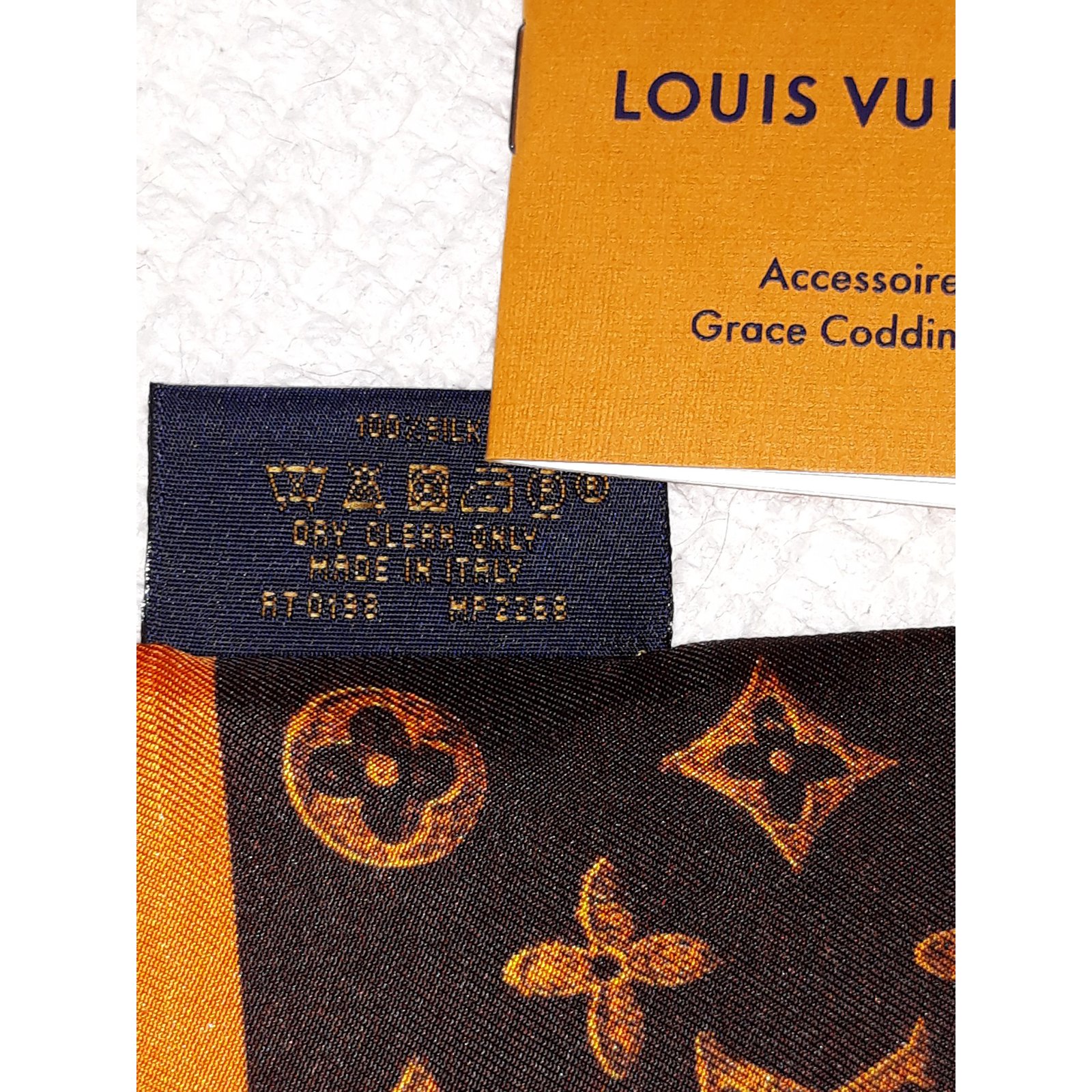 LOUIS VUITTON Catogram Multicolor Silk Scarf Bandeau