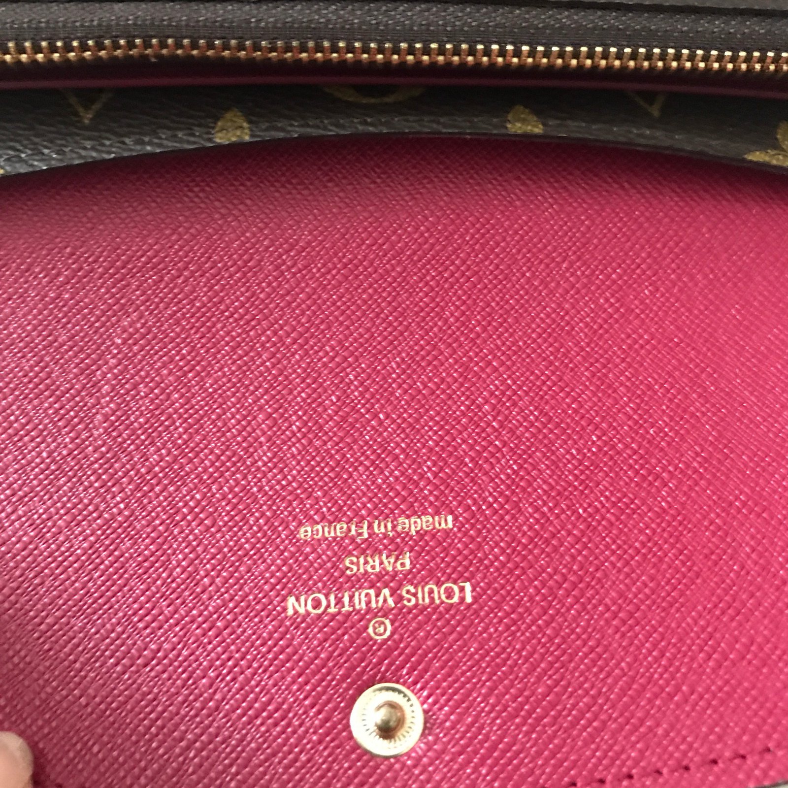 Portefeuille emilie en cuir Louis Vuitton Rose en Cuir - 32231910