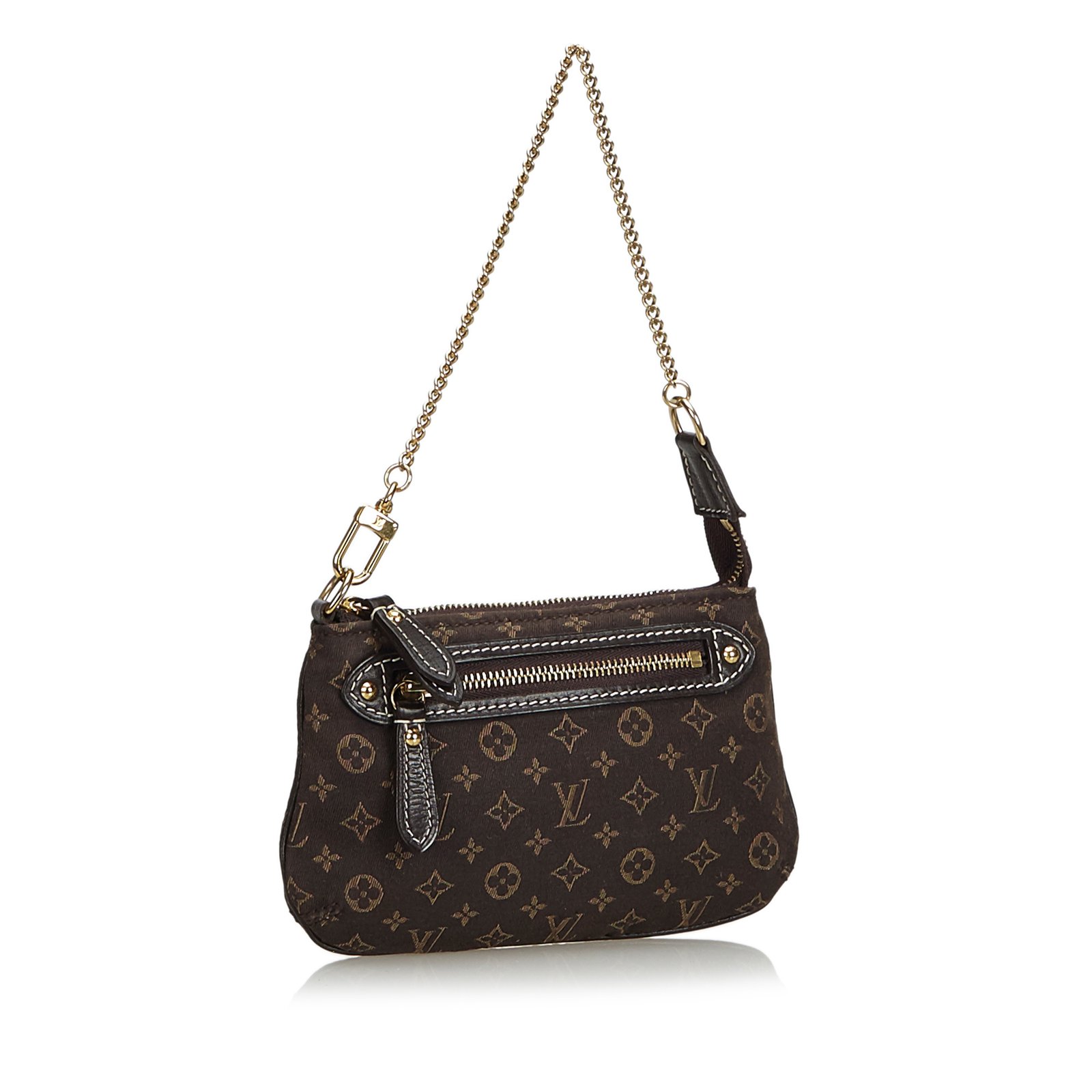 Louis Vuitton Monogram Mini Lin Pochette Grey Cotton Cloth ref