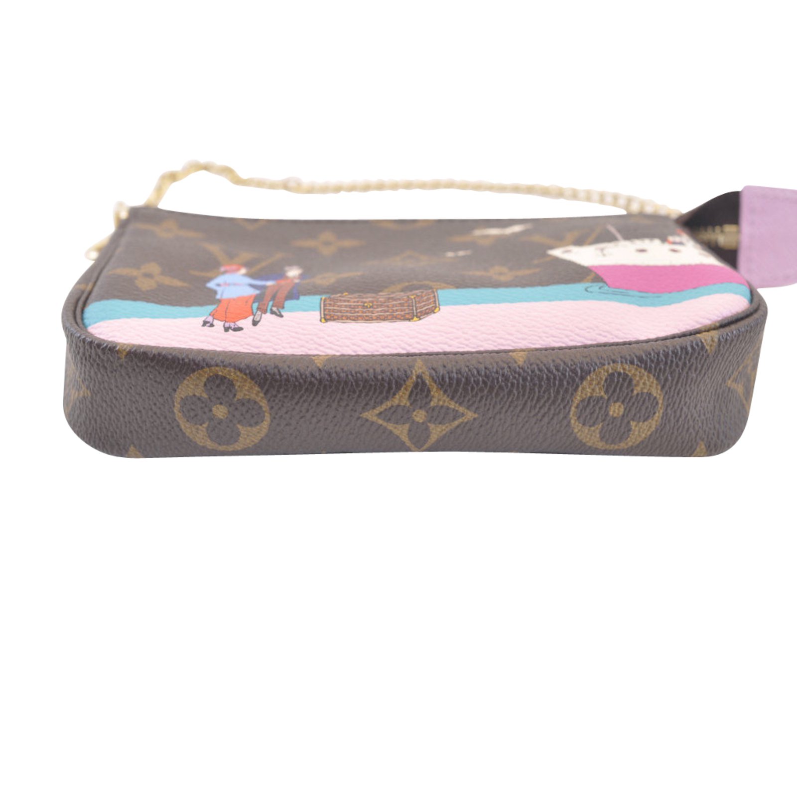 Pochette accessoire cloth mini bag Louis Vuitton Brown in Cloth - 17078625