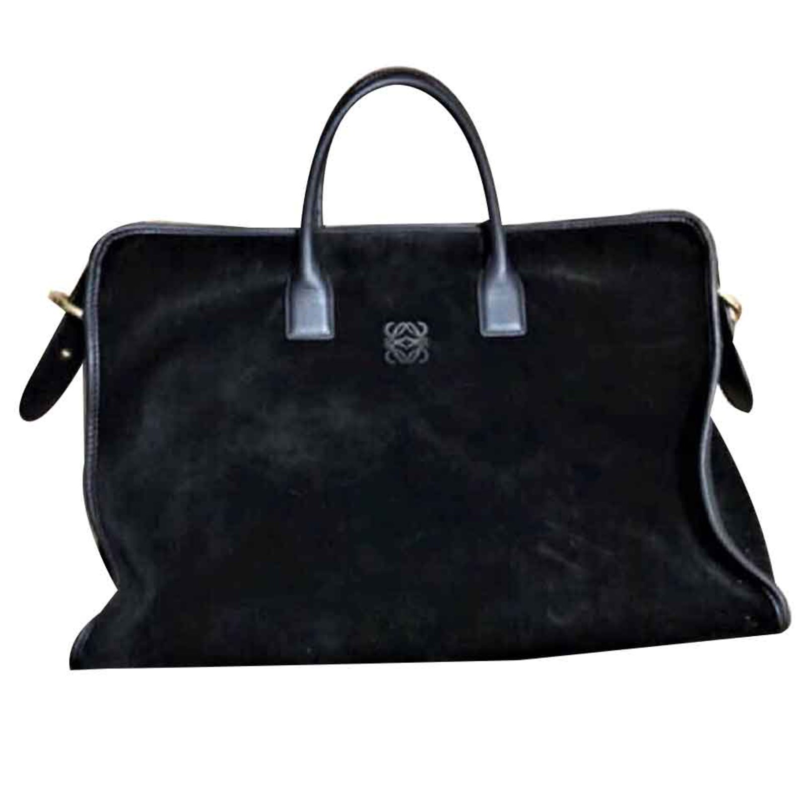 Loewe Black suede bag ref.107709 - Joli Closet