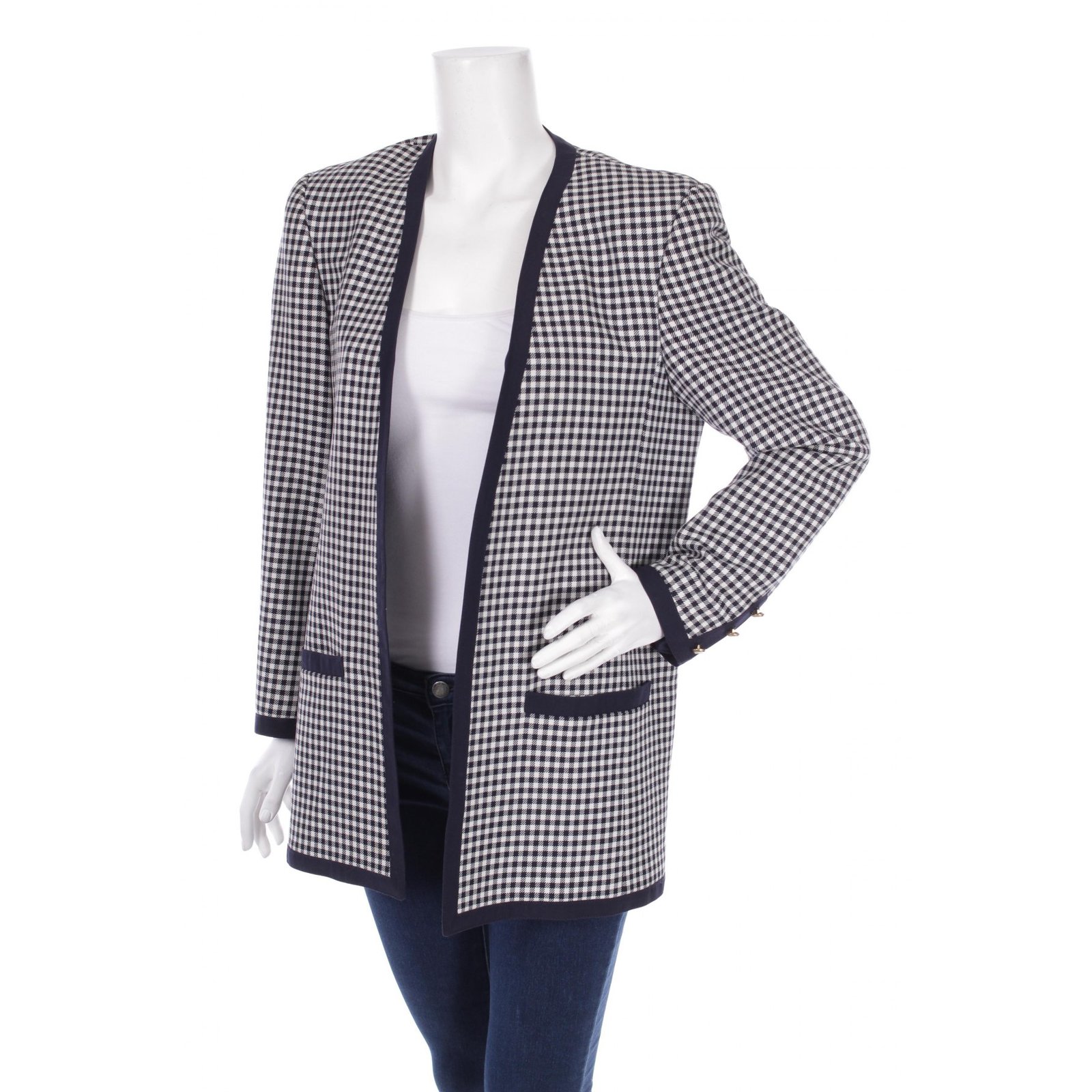 Basler Jackets White Blue Polyester Wool ref.108021 - Joli Closet