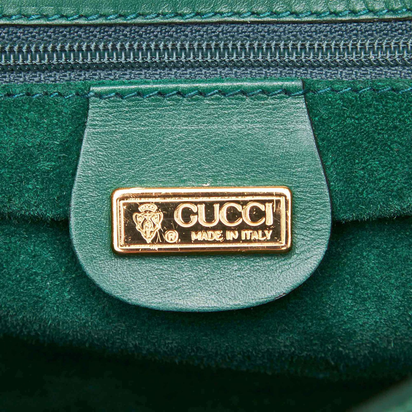 Vintage Gucci Leather Shoulder Bag Green ref.108174 - Joli Closet