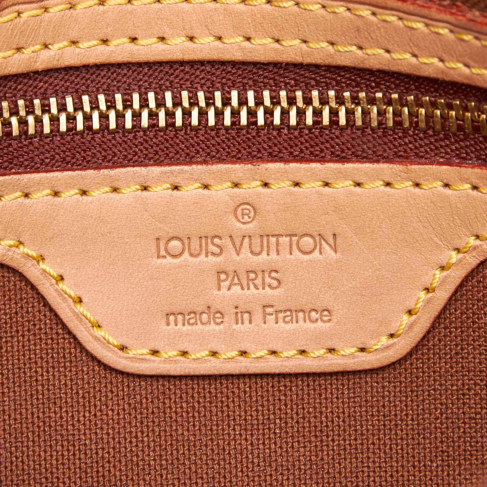 Brown Louis Vuitton Monogram Looping Mini Baguette