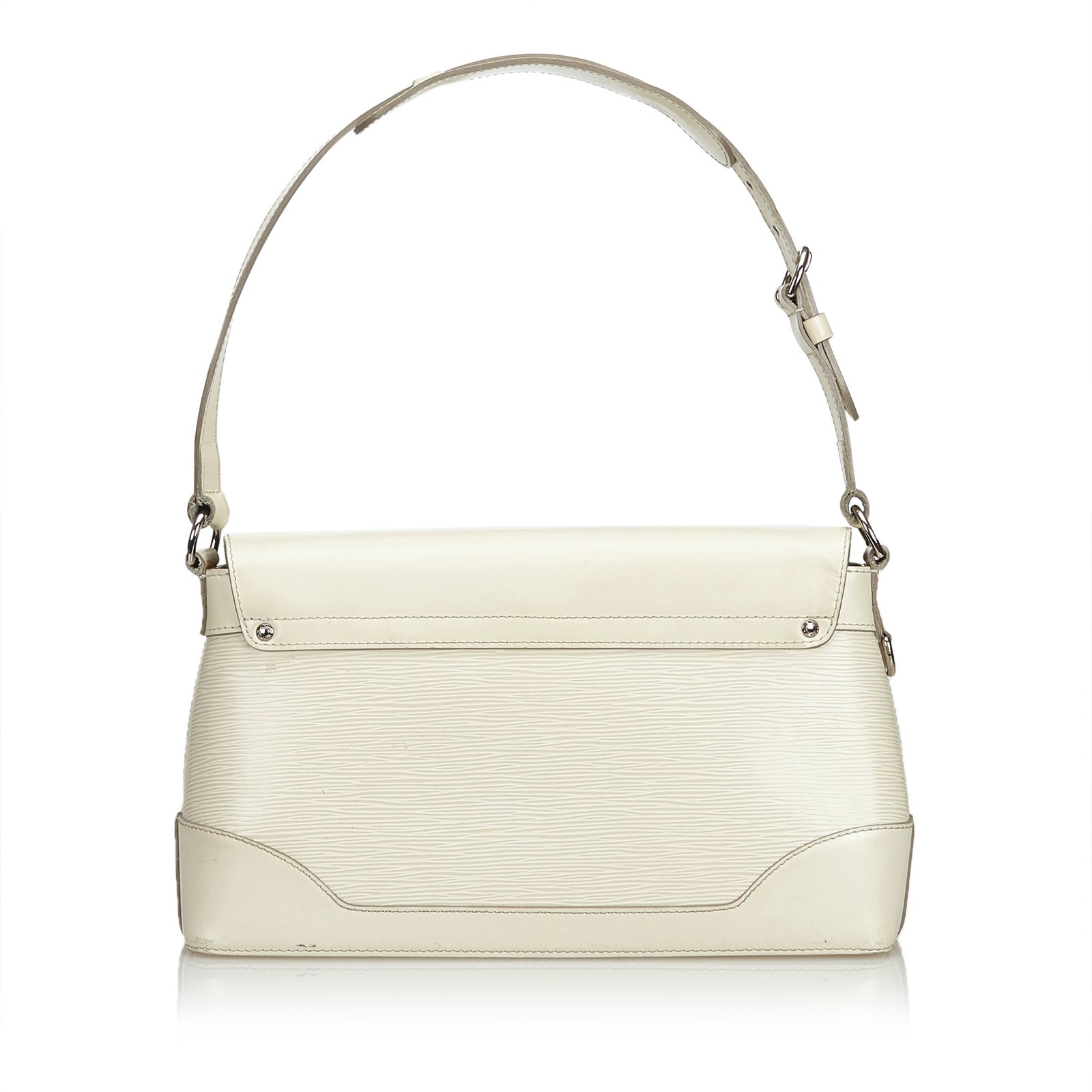 Louis Vuitton Epi Bagatelle PM White Cream Leather ref.108373 - Joli Closet