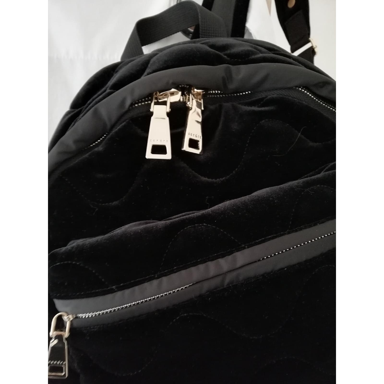 Sandro Sacs ?� dos Polyester Noir ref.108539 - Joli Closet