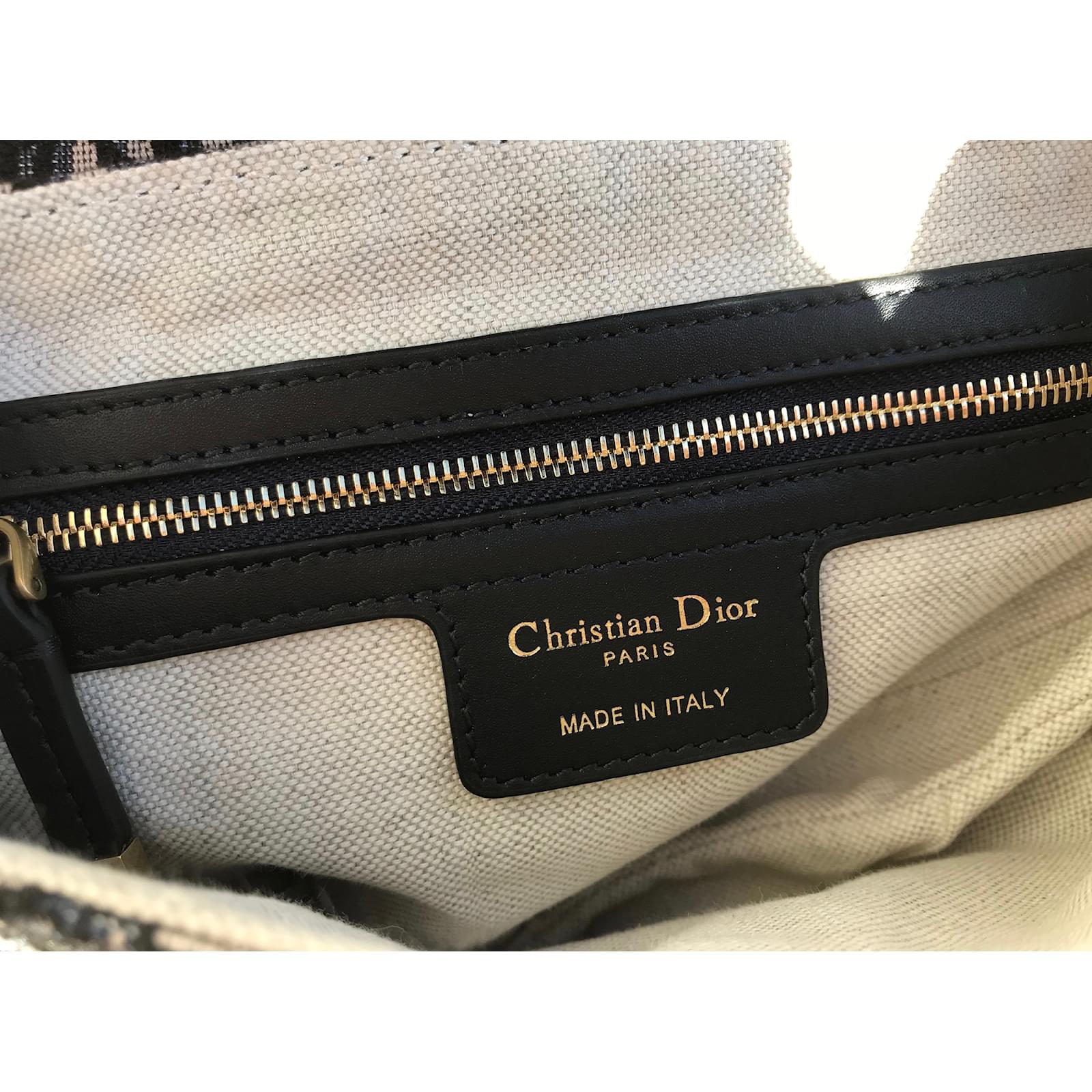 New Saddle Dior bag Dark blue Cotton ref.108540 - Joli Closet