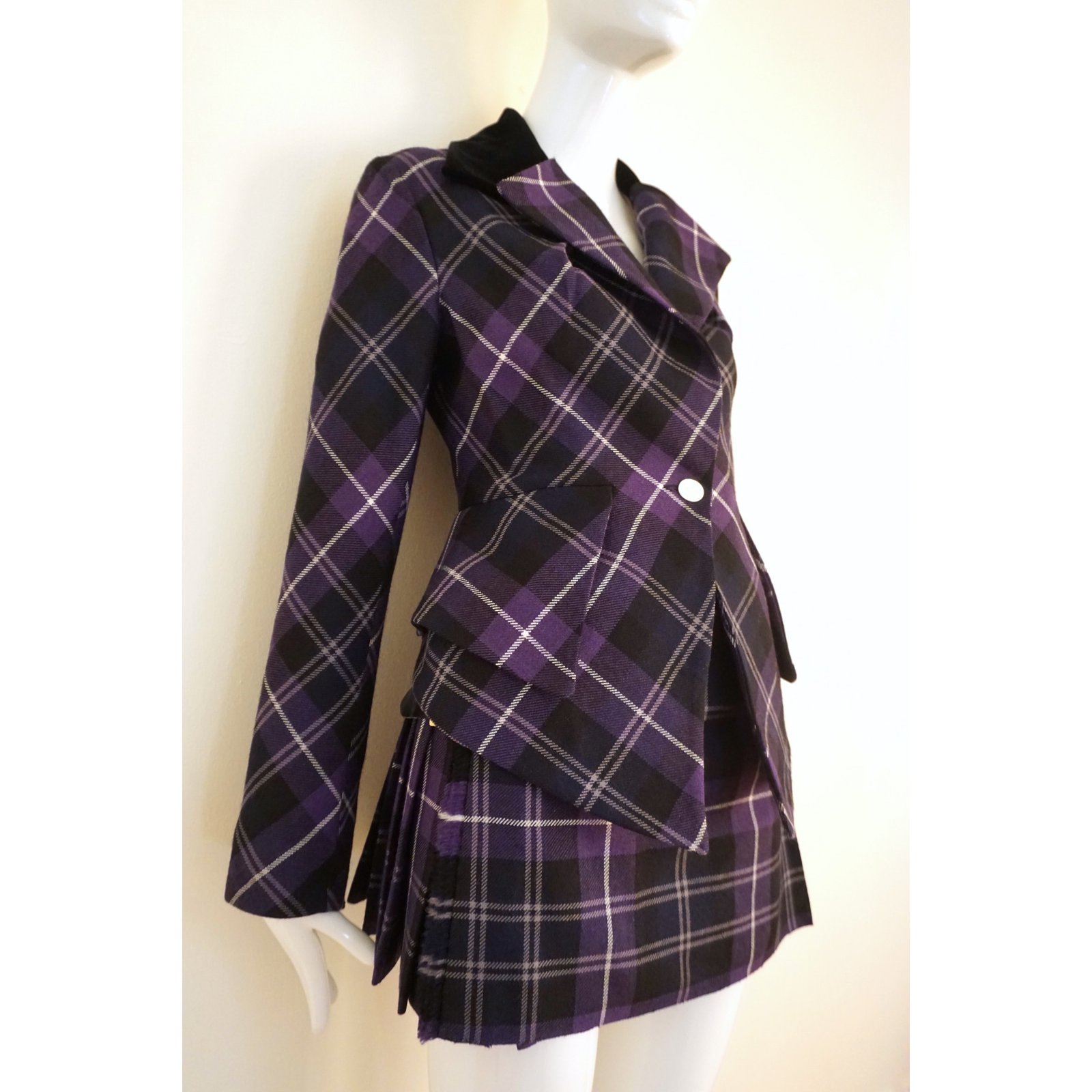 Vivienne Westwood Skirt suit Purple Wool ref.108801 - Joli Closet