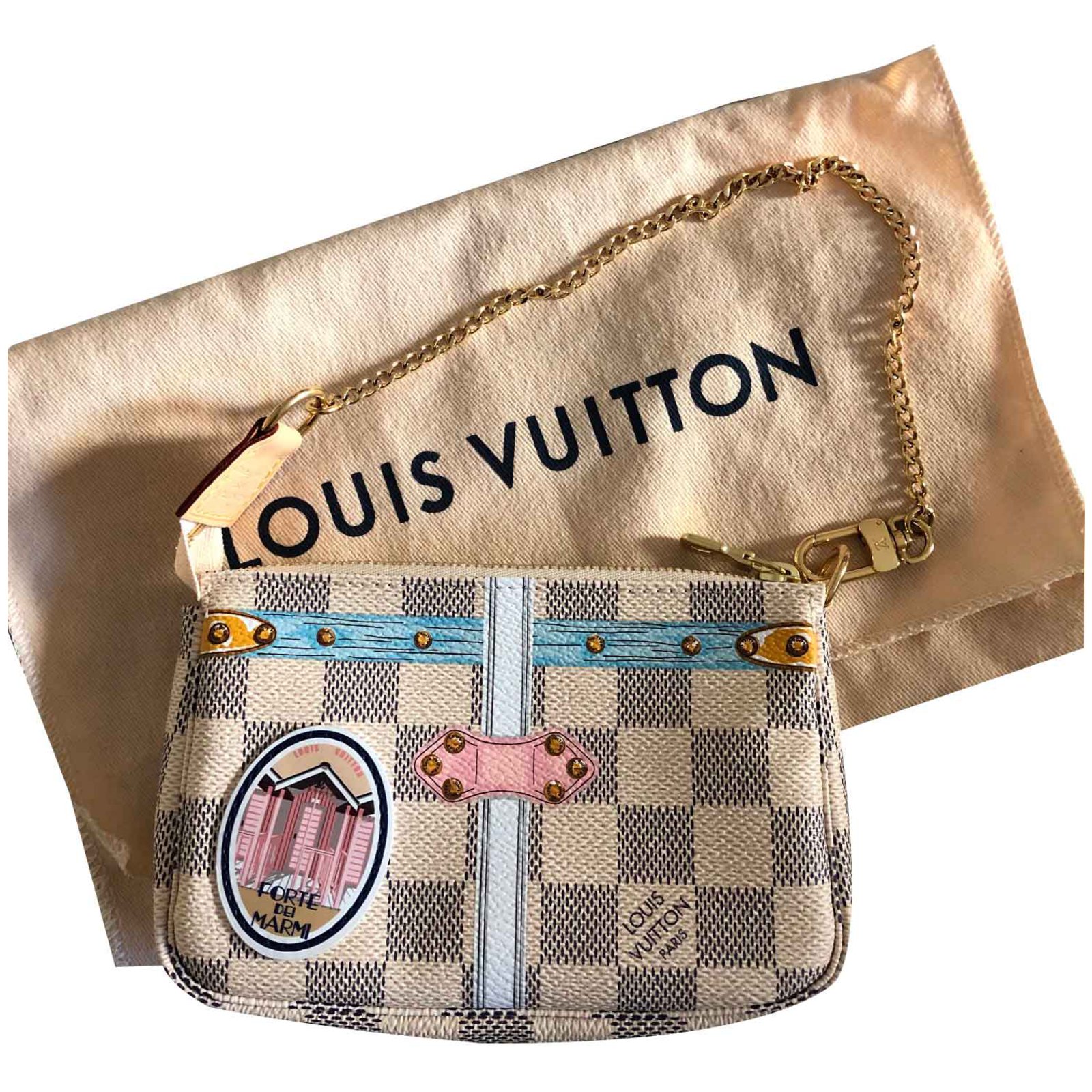 Louis Vuitton Damier Azur Summer Trunks Newport Beach Mini Pochette  Accessories