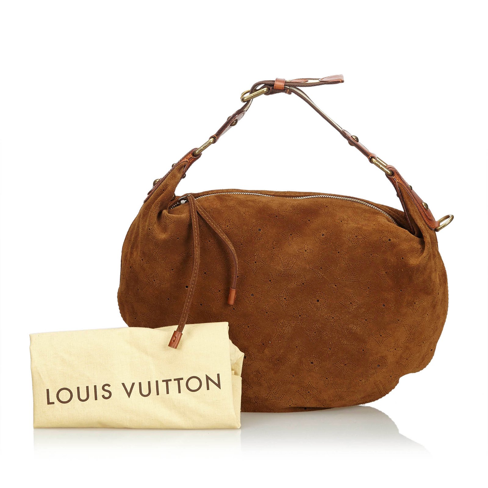 Louis Vuitton Suede Onatah GM Brown Leather ref.109889 - Joli Closet