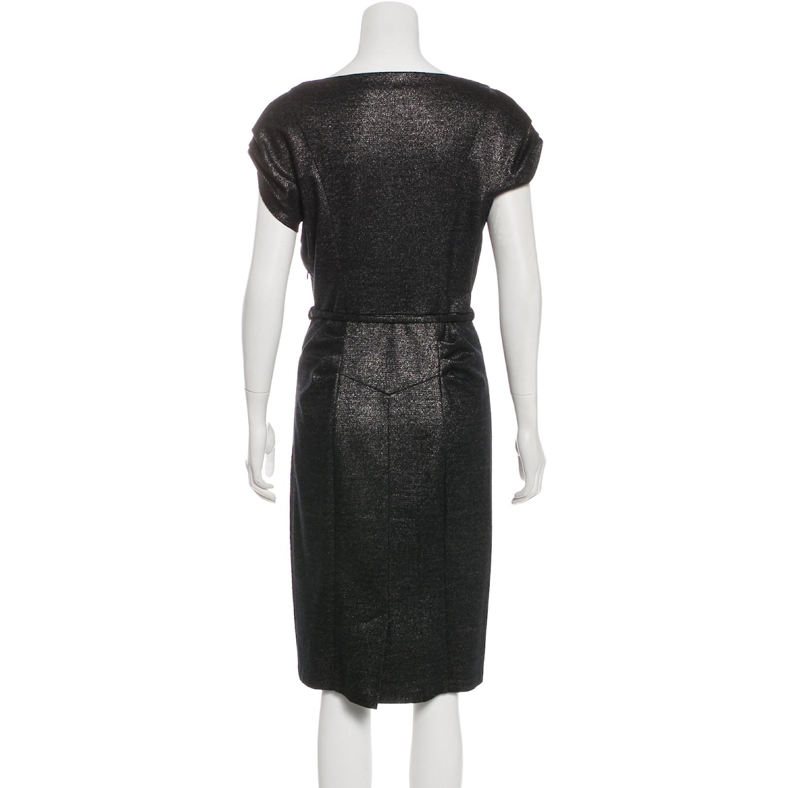 knee length dresses for ladies DVF Hades Metallic Dress – BLU'S main image 1