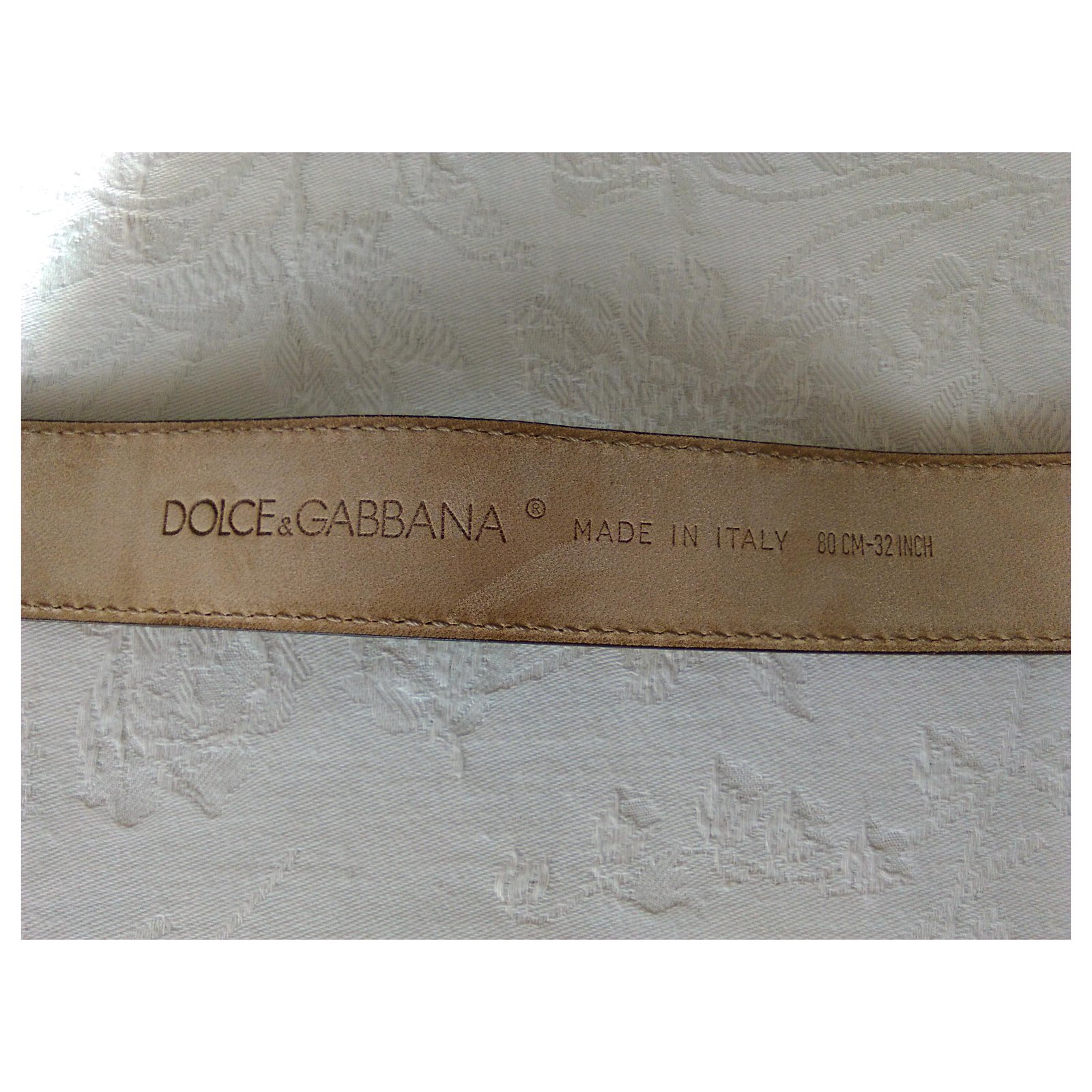 Dolce & Gabbana DOLCE and GABBANA leather belt. Golden ref.111739 ...