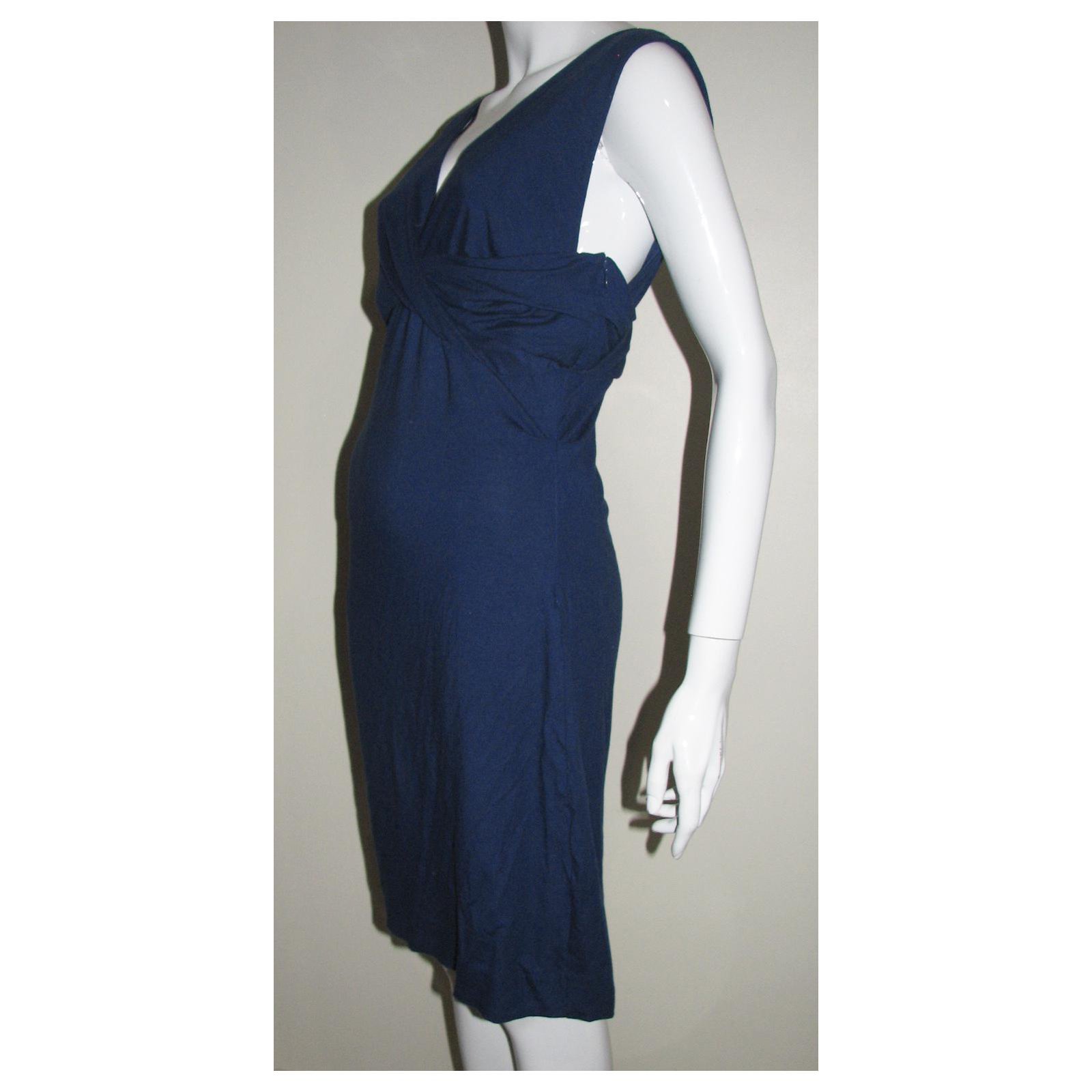 Diane Von Furstenberg DvF Parker jersey dress Blue Viscose Elastane ref.111988 Joli Closet