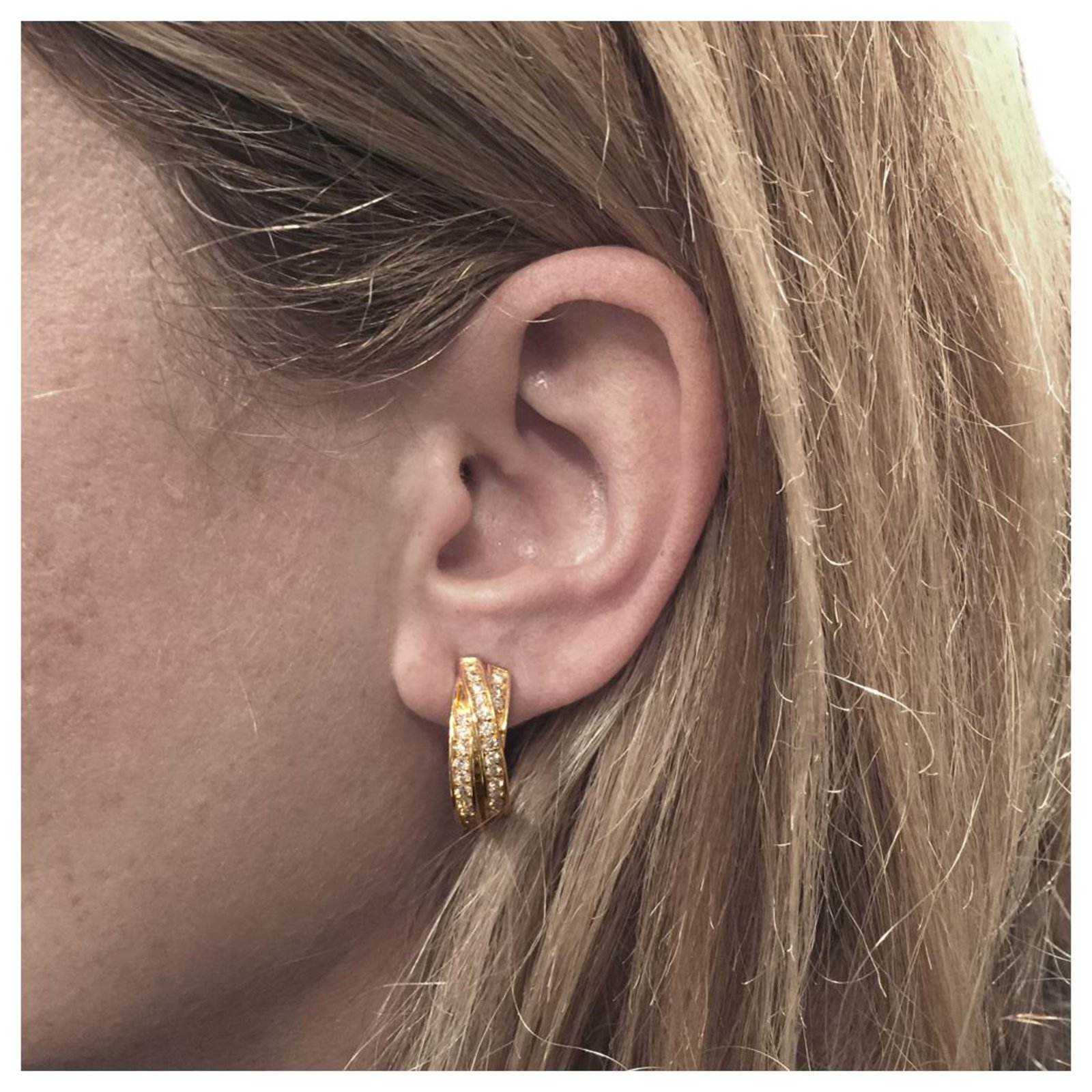 cartier trinity stud earrings